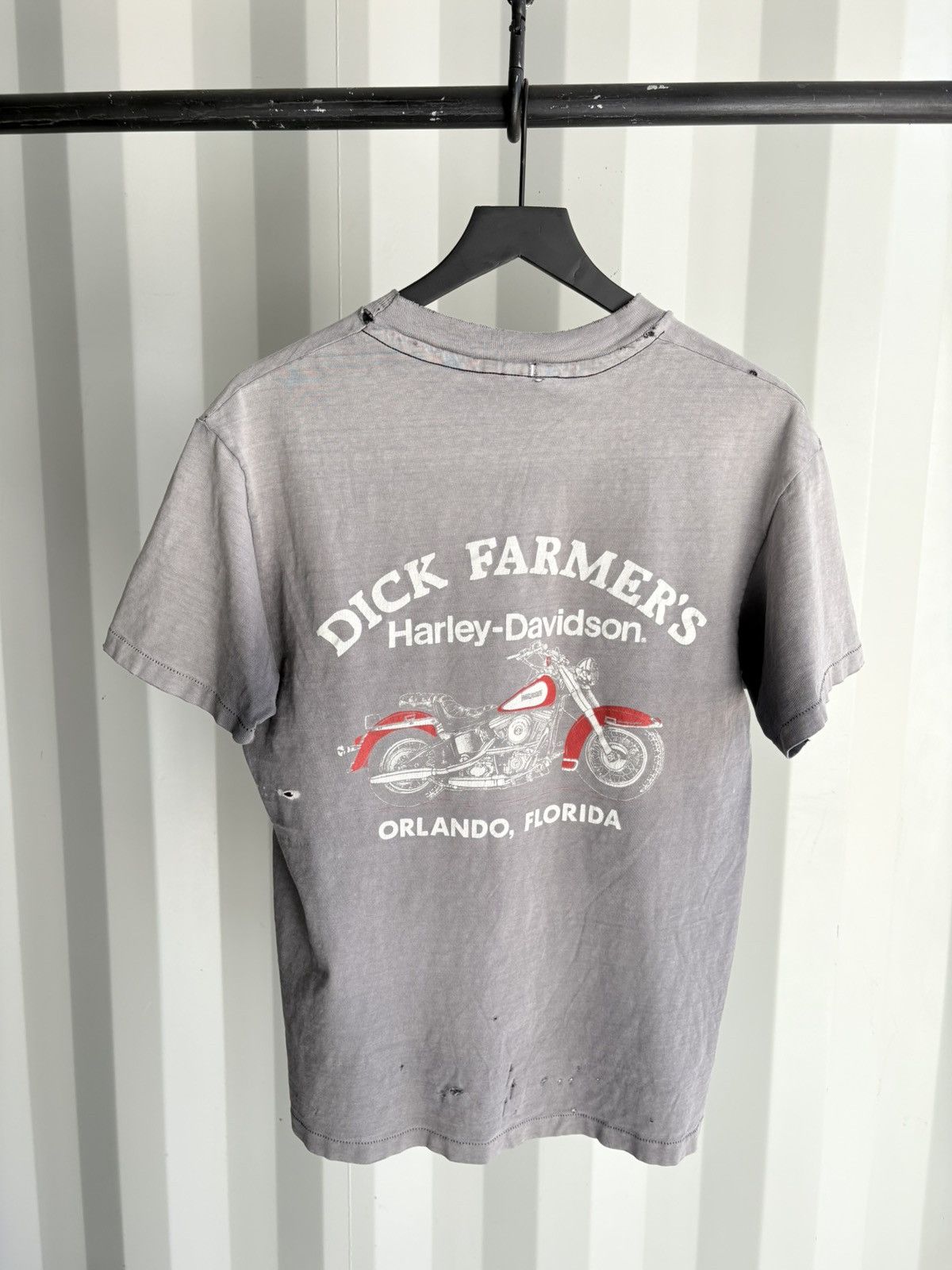 Harley Davidson Vintage Harley Dick Farmers Shirt Thrashed Faded Grunge Band Size US L / EU 52-54 / 3 - 1 Thumbnail