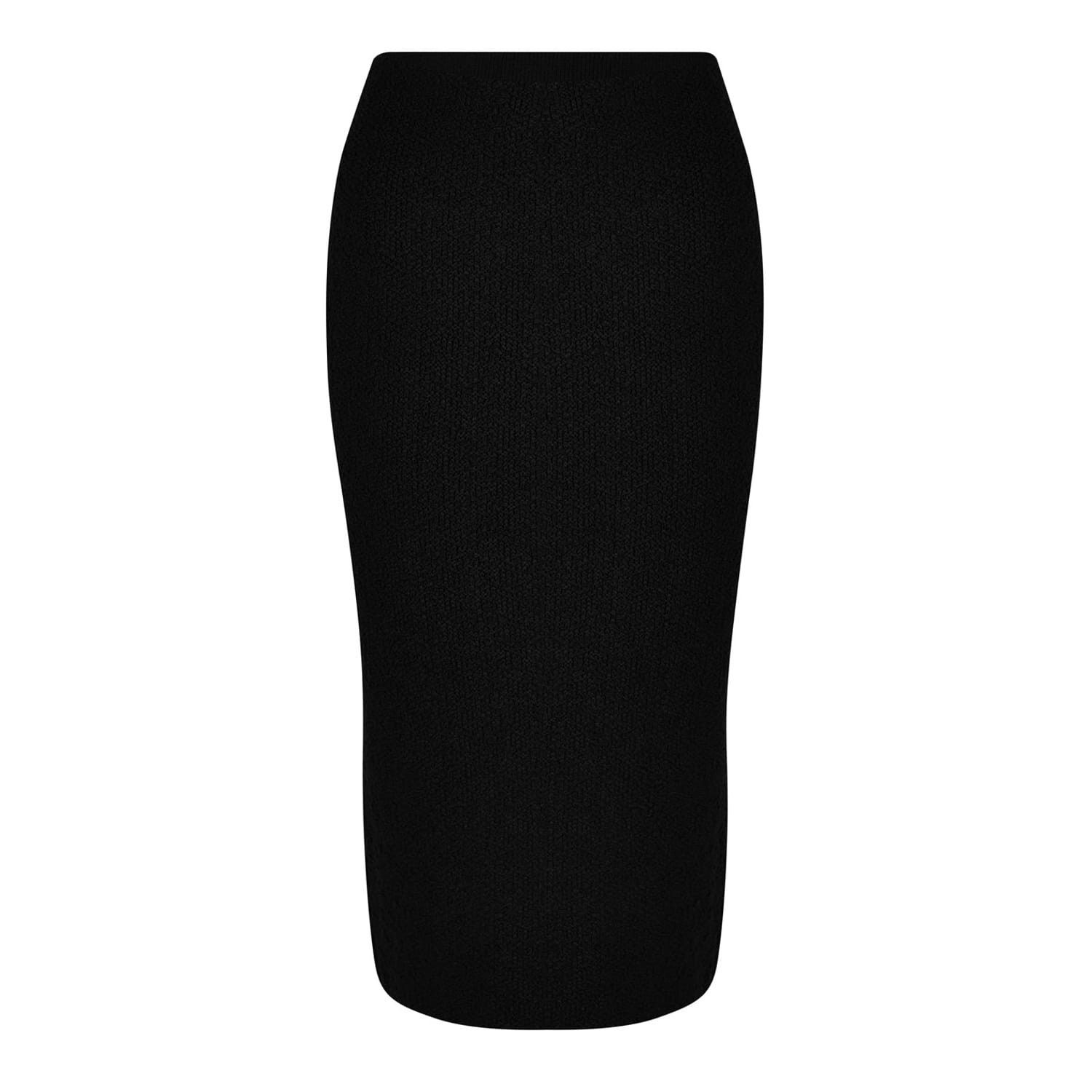 Bottega Veneta Bottega Veneta Light Textured Viscose Midi Skirt in Black Size 32" / US 10 / IT 46 - 7 Thumbnail