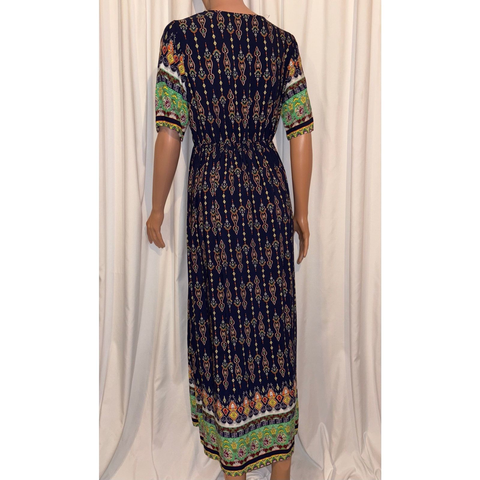 The Unbranded Brand Boho Multi-Color Paisley Dress One Size Size ONE SIZE - 5 Thumbnail