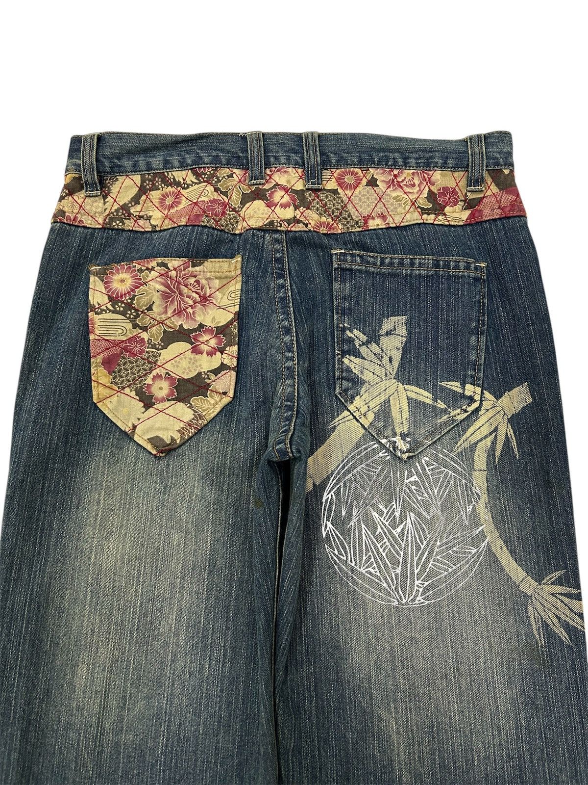 Japanese Brand Vintage Japanese Karakuri Sukajan Style Straight Jeans Size US 33 - 4 Thumbnail