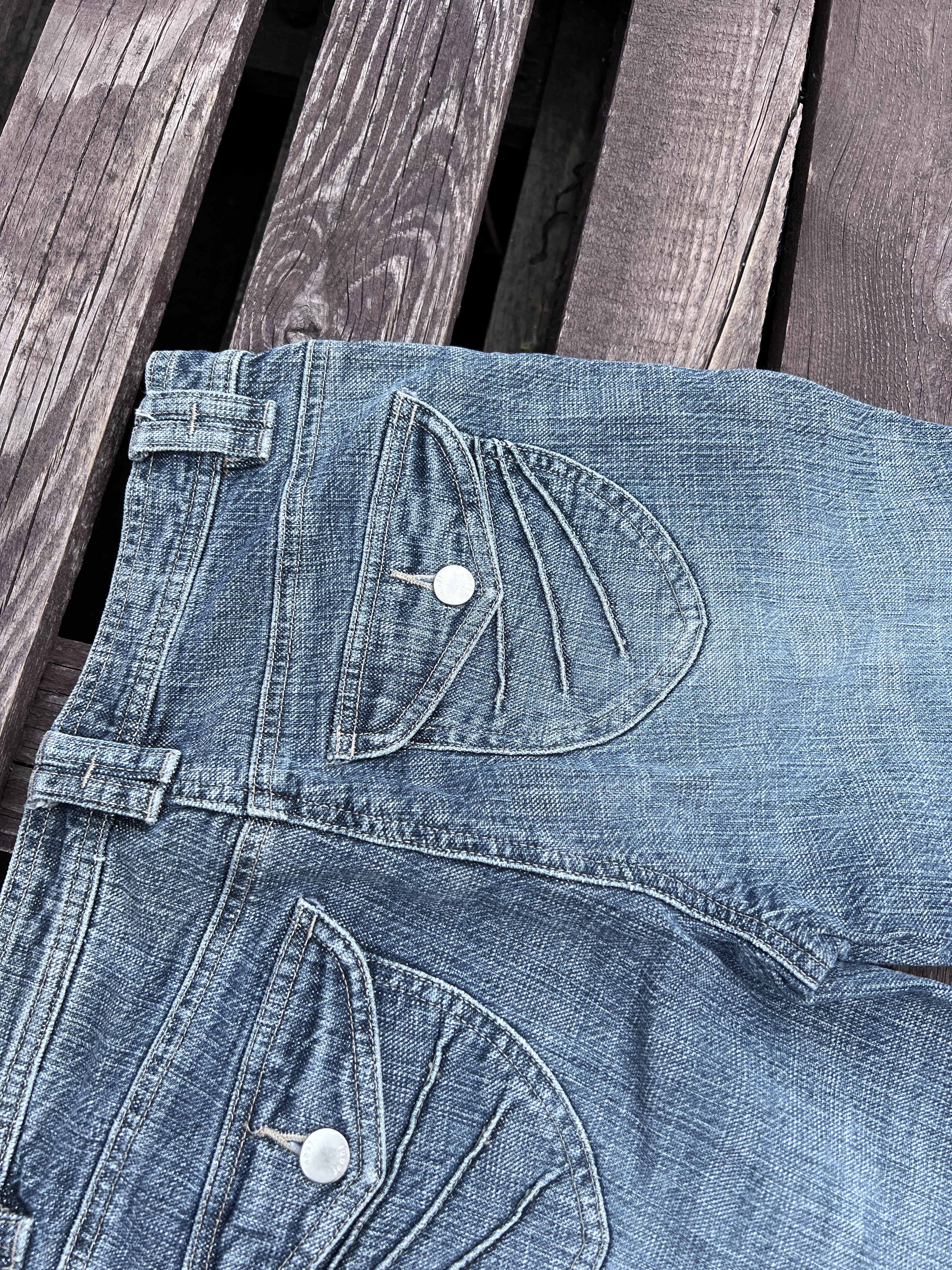 NEXT Next Y2K Vintage Flare Jeans Washed Denim Size 27" / US 4 / IT 40 - 6 Thumbnail