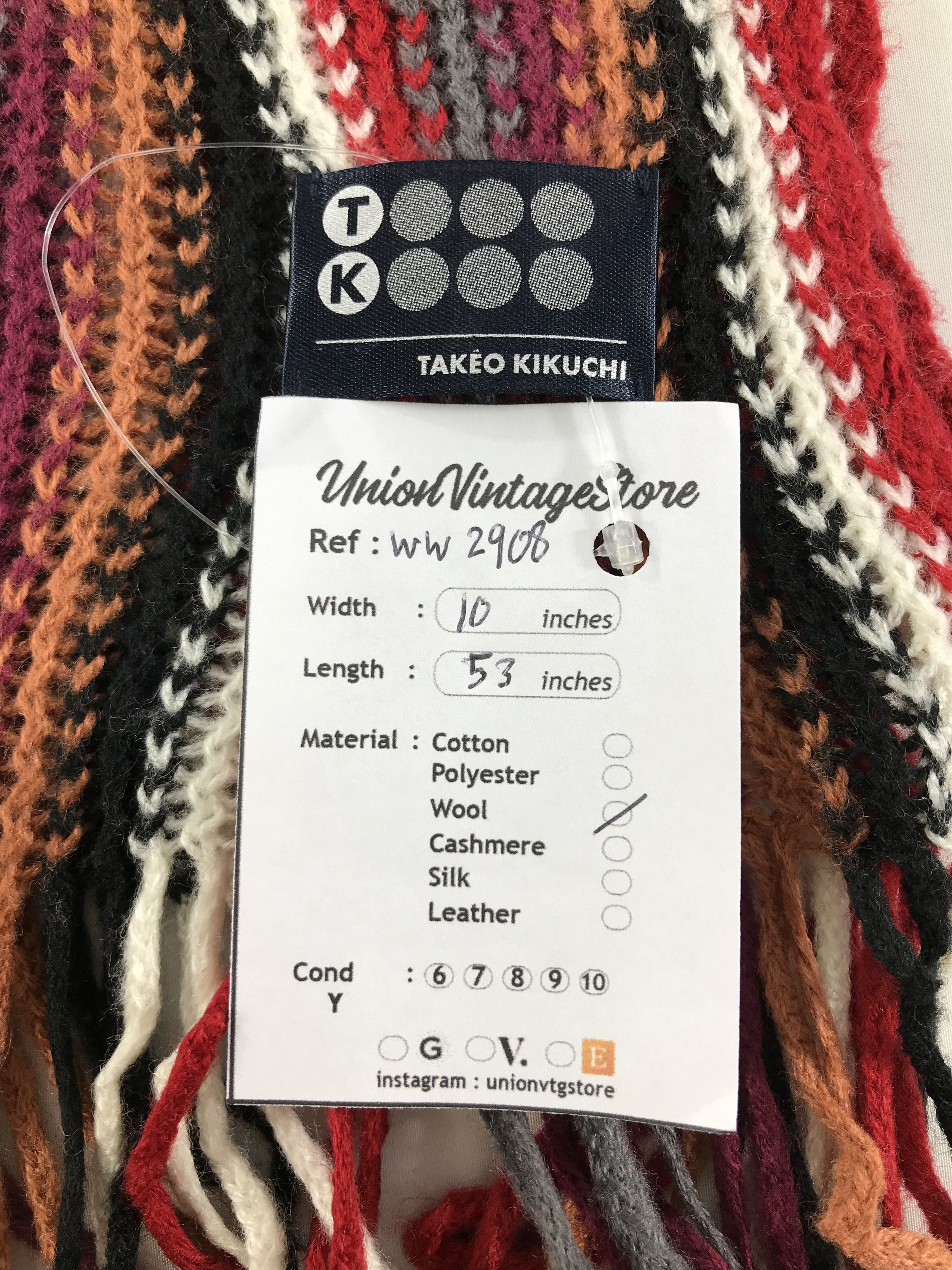 Takeo Kikuchi Takeo Kikuchi Multicolor Scarf / Muffler / Neckwear - WW2908 Size ONE SIZE - 4 Thumbnail