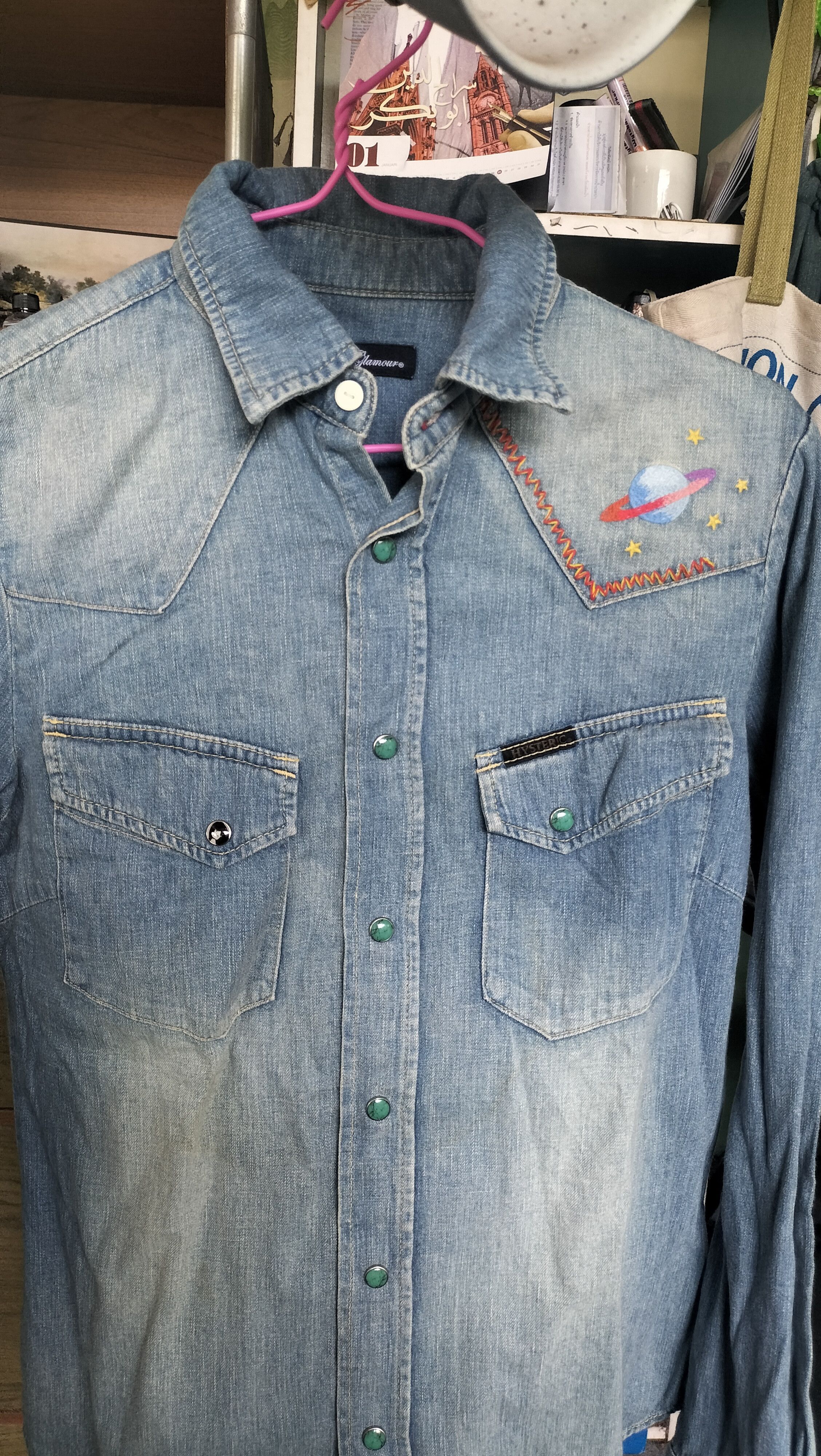 Hysteric Glamour Vintage Hysteric Glamour Denim Arts Shirts Rare Size S / US 4 / IT 40 - 2 Thumbnail
