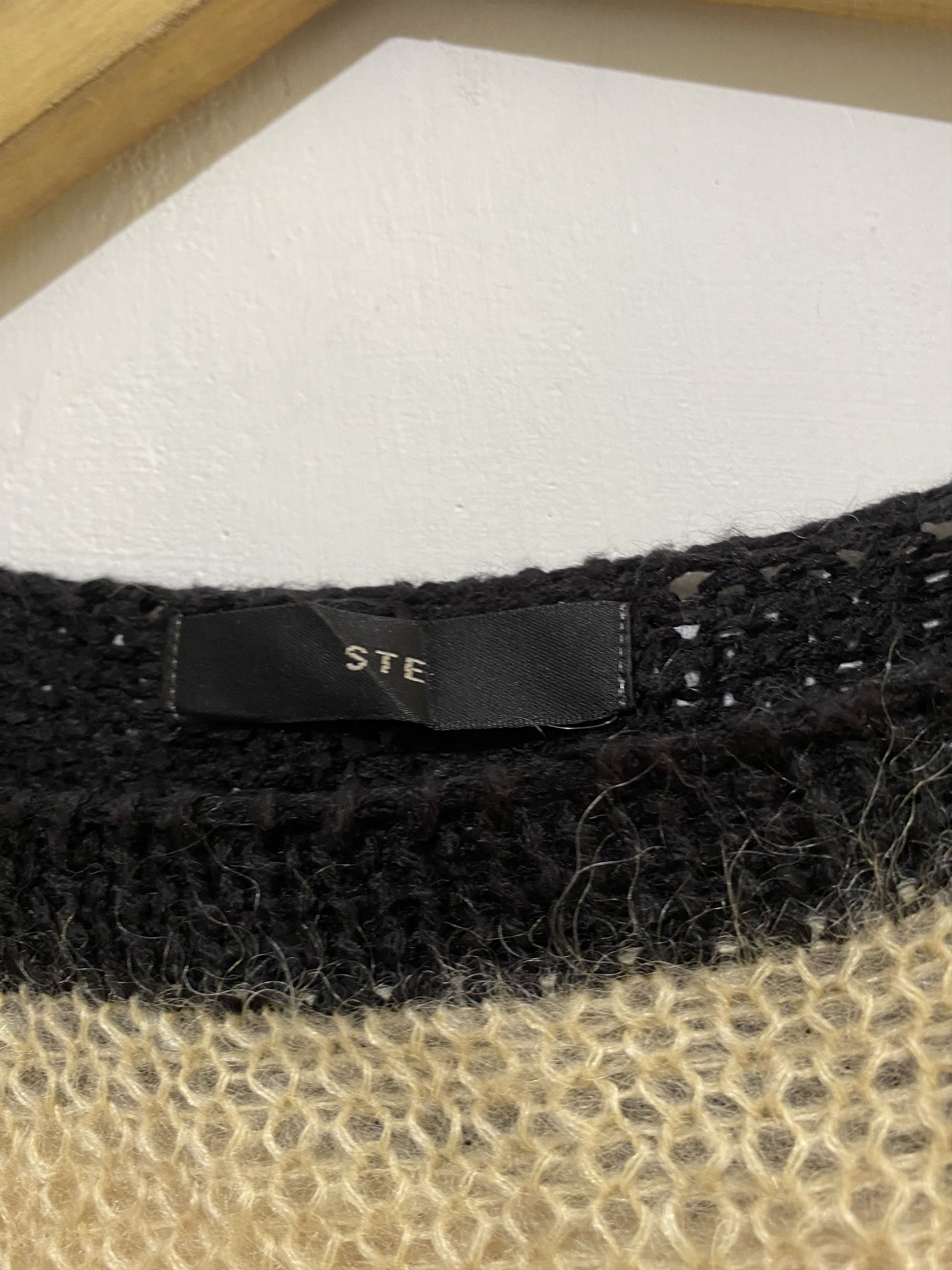 Beauty Beast Japanese Cdg style STE distressed fishnet stripe knit Size US M / EU 48-50 / 2 - 6 Thumbnail