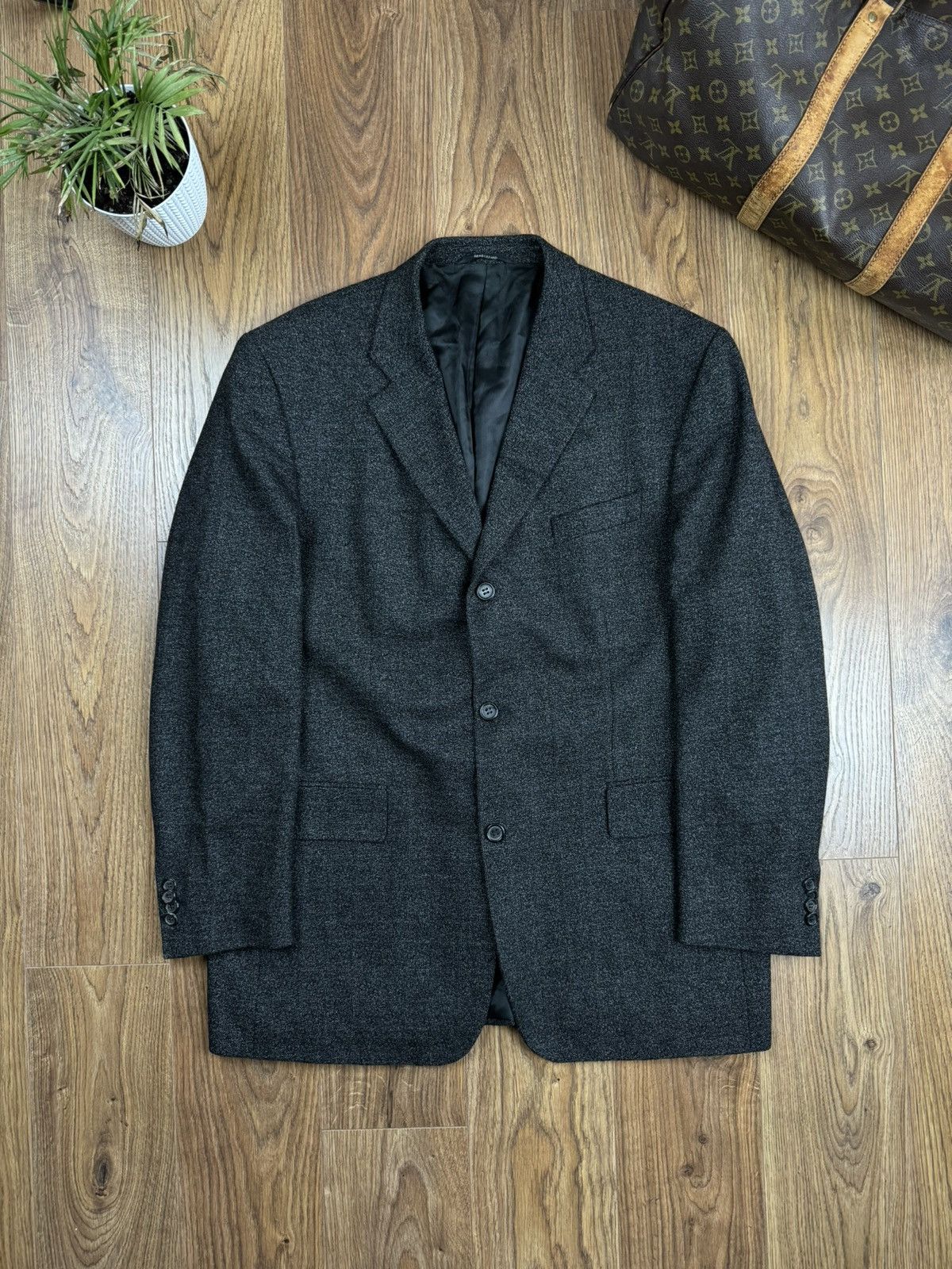Loro Piana Vintage wool blazer Loro Piana Tweed original luxury item Size 54R - 1 Thumbnail