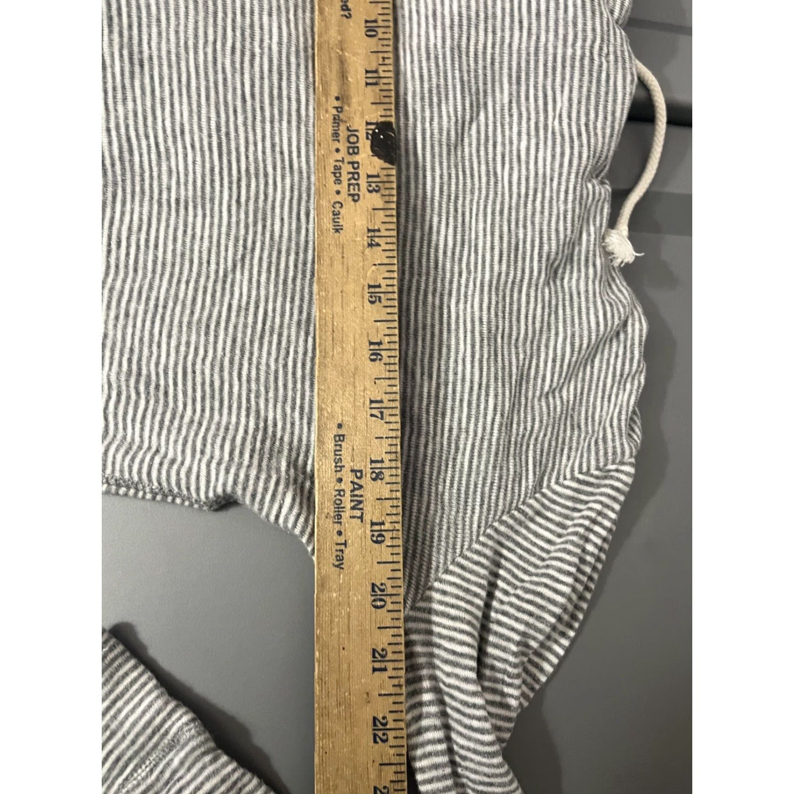 J.Crew VINTAGE J.CREW Women's Pullover Hoodie Casual Travel Knit Lightweight Fall Spring Summer XXS Gray Stripe Womens Size XXS / US 00 / IT 34 - 6 Thumbnail