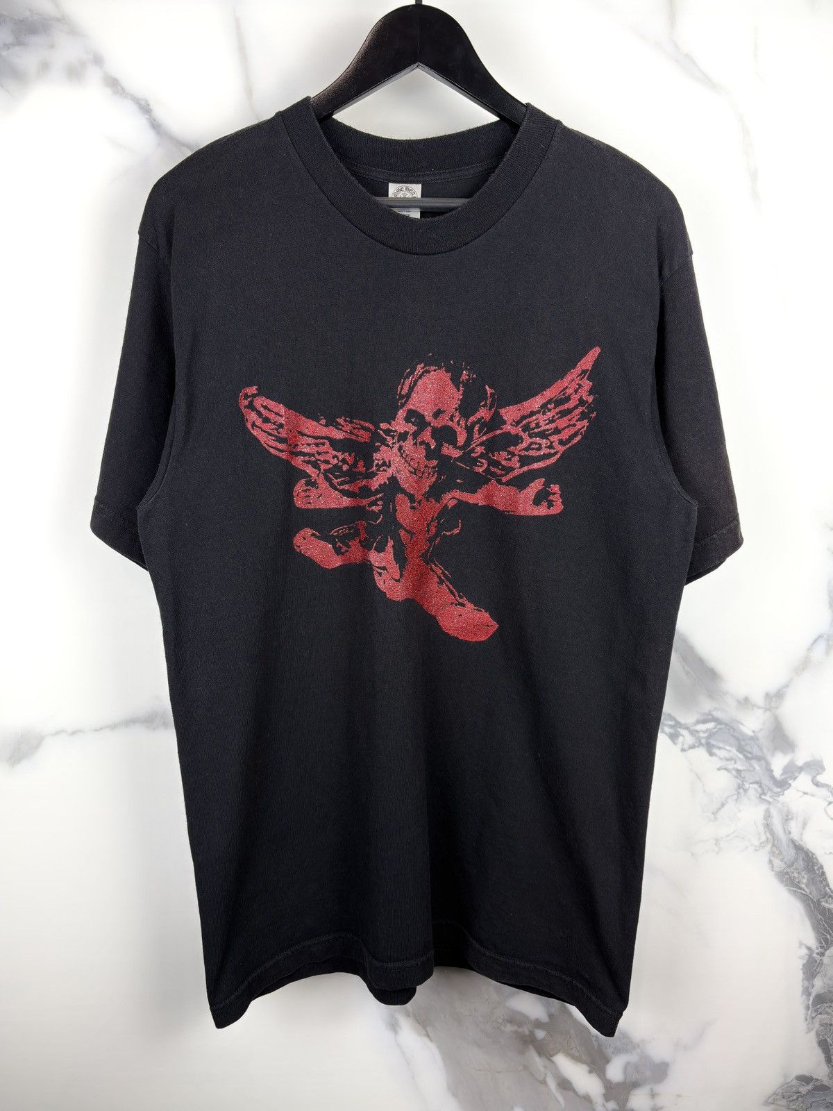 Chrome Hearts Chrome Hearts Vintage Foti Glitter Skeleton Wing Tshirt Size US L / EU 52-54 / 3 - 1 Thumbnail