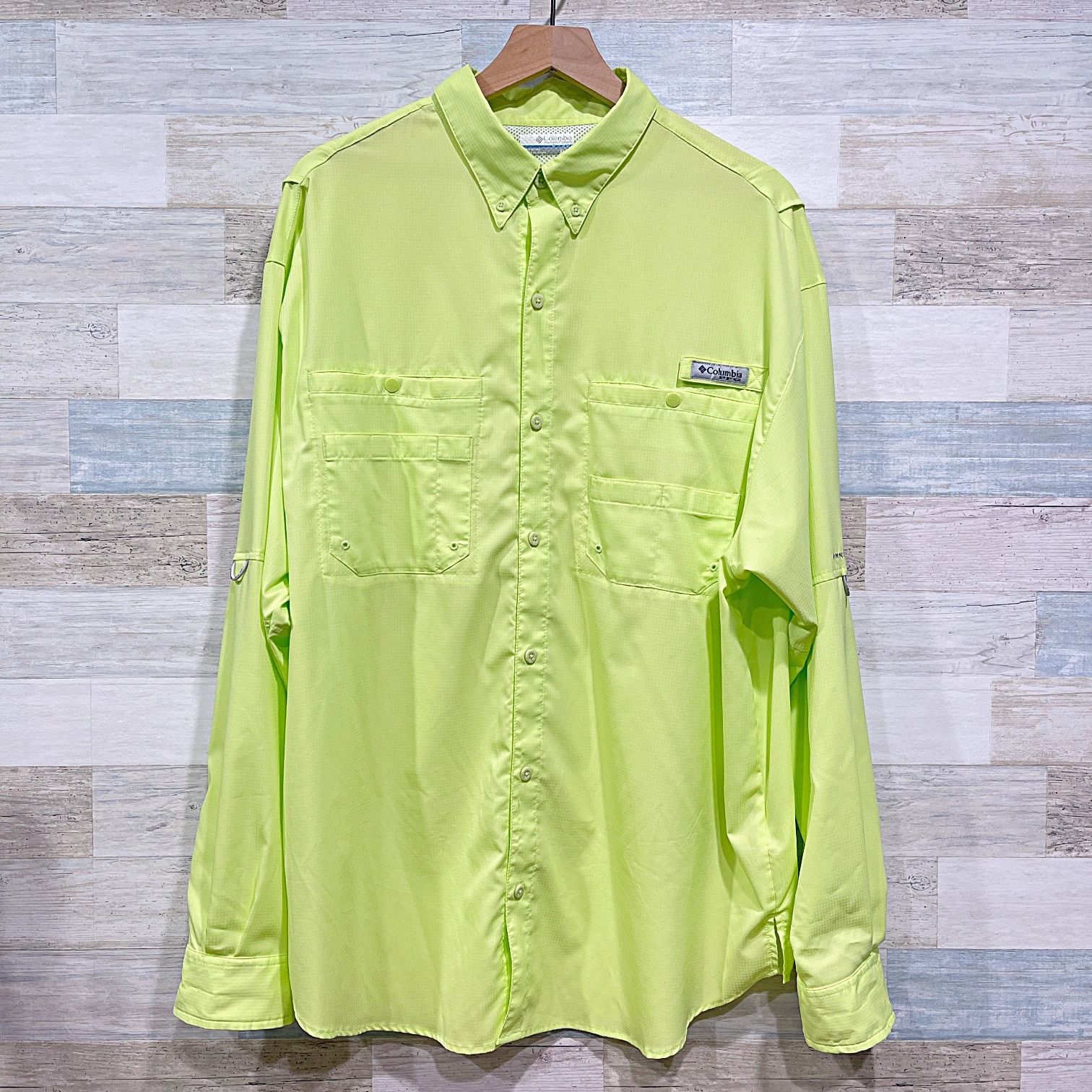 Columbia Columbia PFG Tamiami II Long Sleeve Fishing Shirt Neon XL Size US XL / EU 56 / 4 - 1 Thumbnail