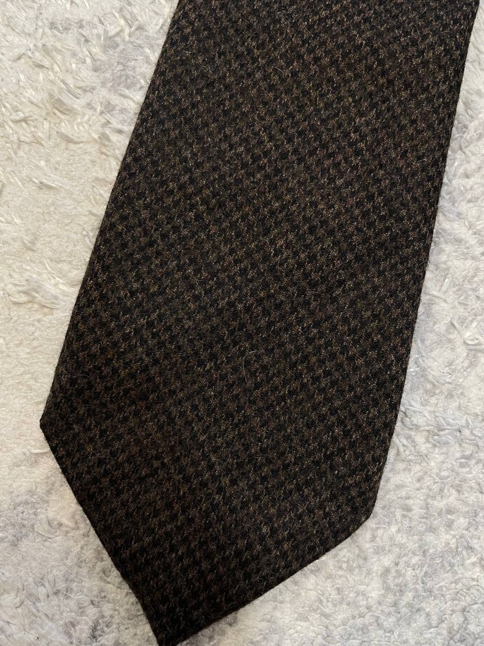 Other Vintage Italo Ferretti Wool Tie Tweed Texture Made In Italy Size ONE SIZE - 4 Thumbnail