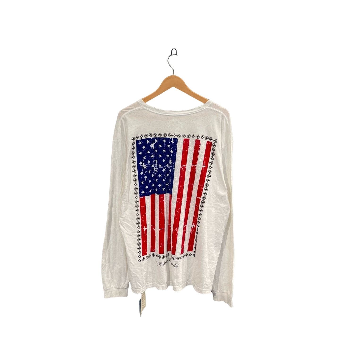 Chrome Hearts Chrome Hearts USA Flag Print Long Sleeve Shirt Size XL Size US XL / EU 56 / 4 - 1 Thumbnail