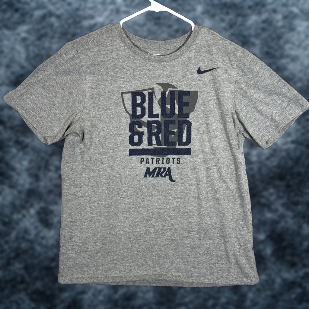 Nike Nike MRA Patriots T Shirt Adult Medium Gray Blue Red Athletic Mens Size US M / EU 48-50 / 2 - 1 Thumbnail