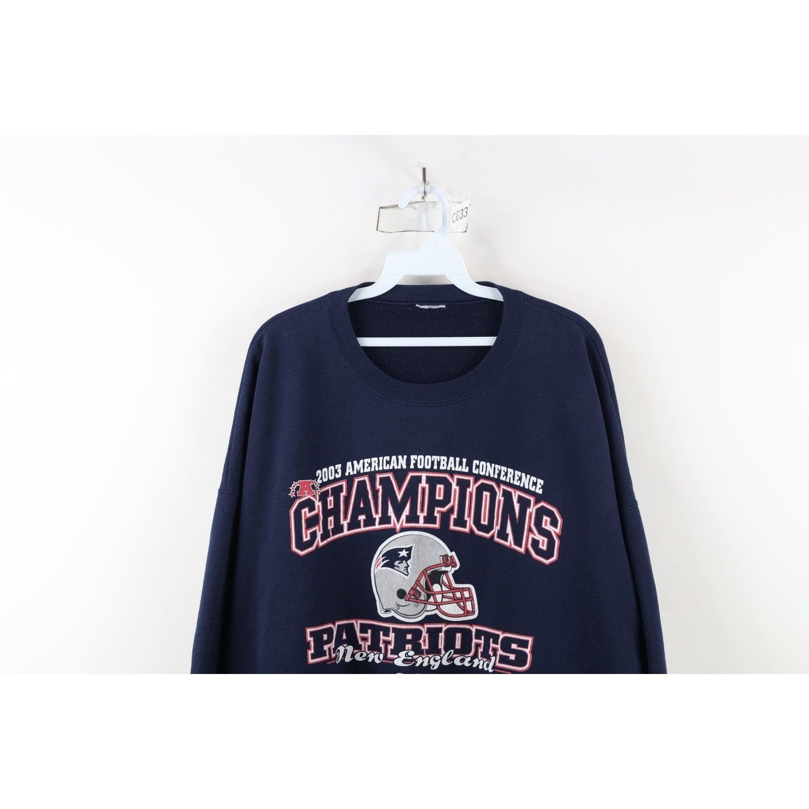 Vintage Vintage Y2K 2003 AFC Champs New England Patriots Sweatshirt Size US XXL / EU 58 / 5 - 2 Thumbnail