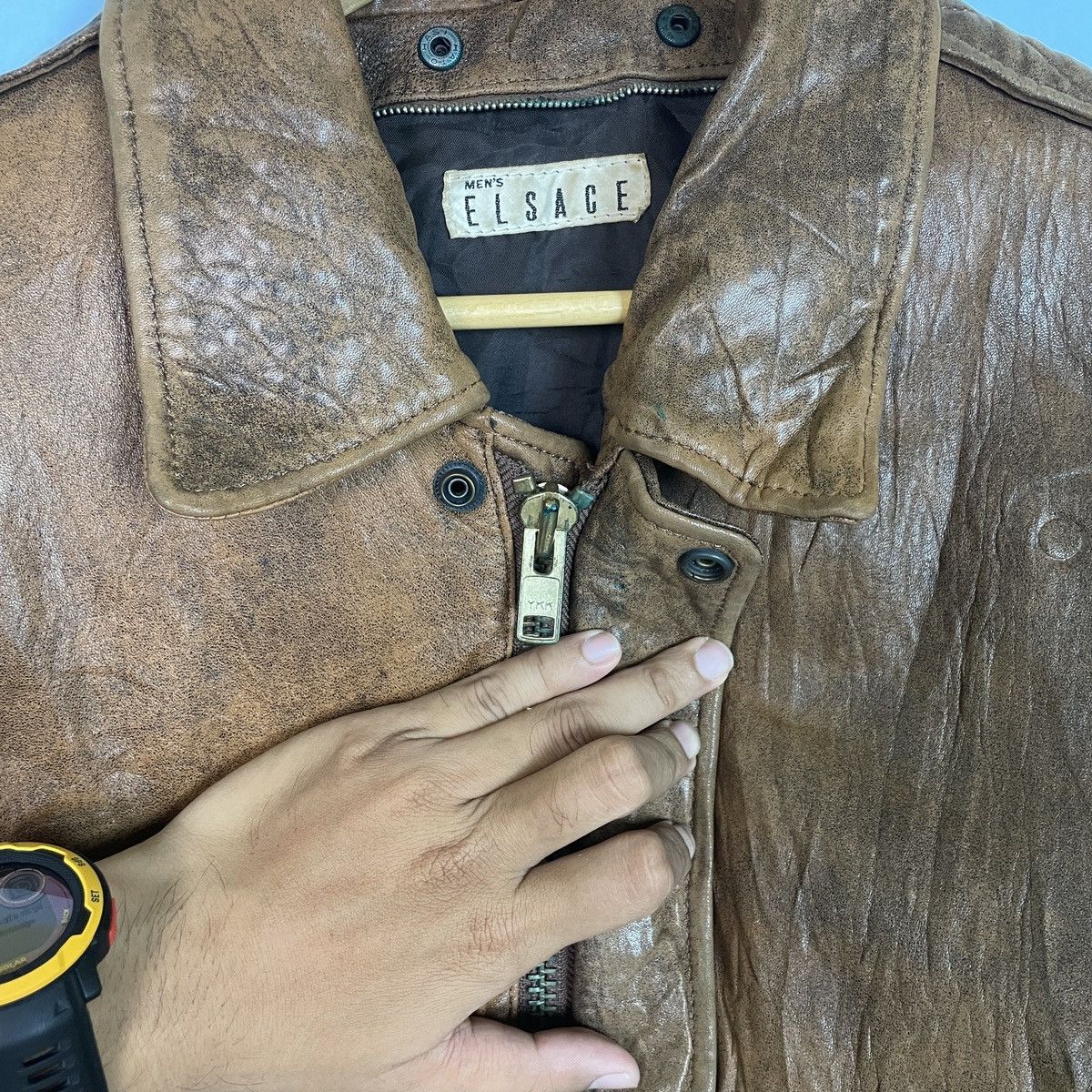 Genuine Leather Men Elsace Bikers Leather Jacket Size US M / EU 48-50 / 2 - 14 Thumbnail