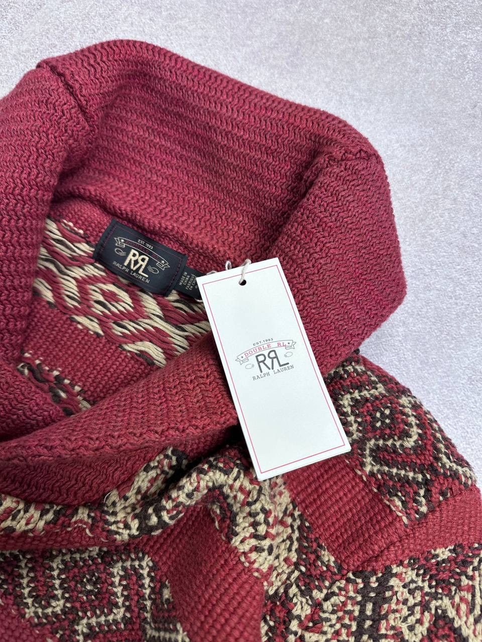 RRL Ralph Lauren NWT VINTAGE RALPH LAUREN RRL HAND KNIT AZTEC SWEATER RARE Size US L / EU 52-54 / 3 - 3 Thumbnail