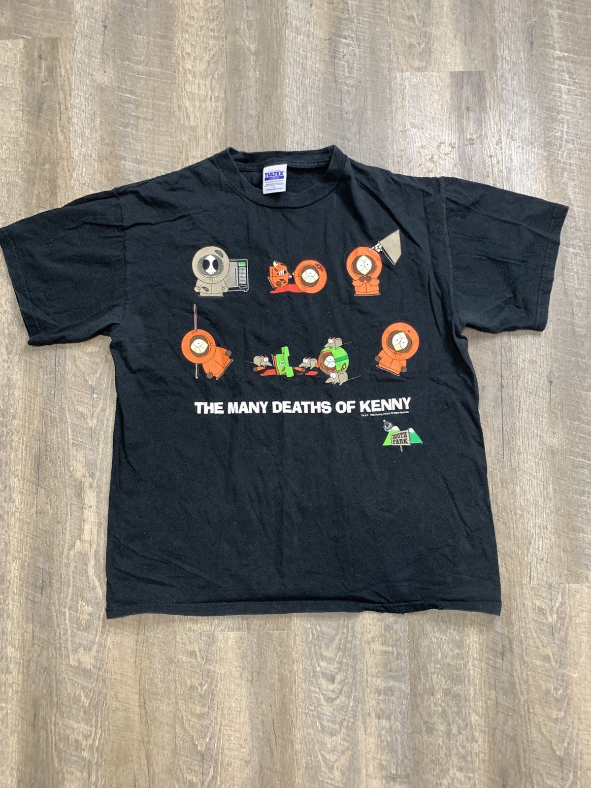 image of Vintage South Park "the Many Deaths Of Kenny" XL in Black, Men's