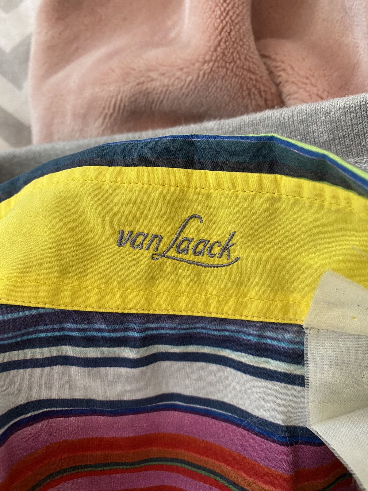 Designer × Van Van Laack Embroidered Logo Striped Abstract Shirt y2k luxury Size M / US 6-8 / IT 42-44 - 7 Thumbnail