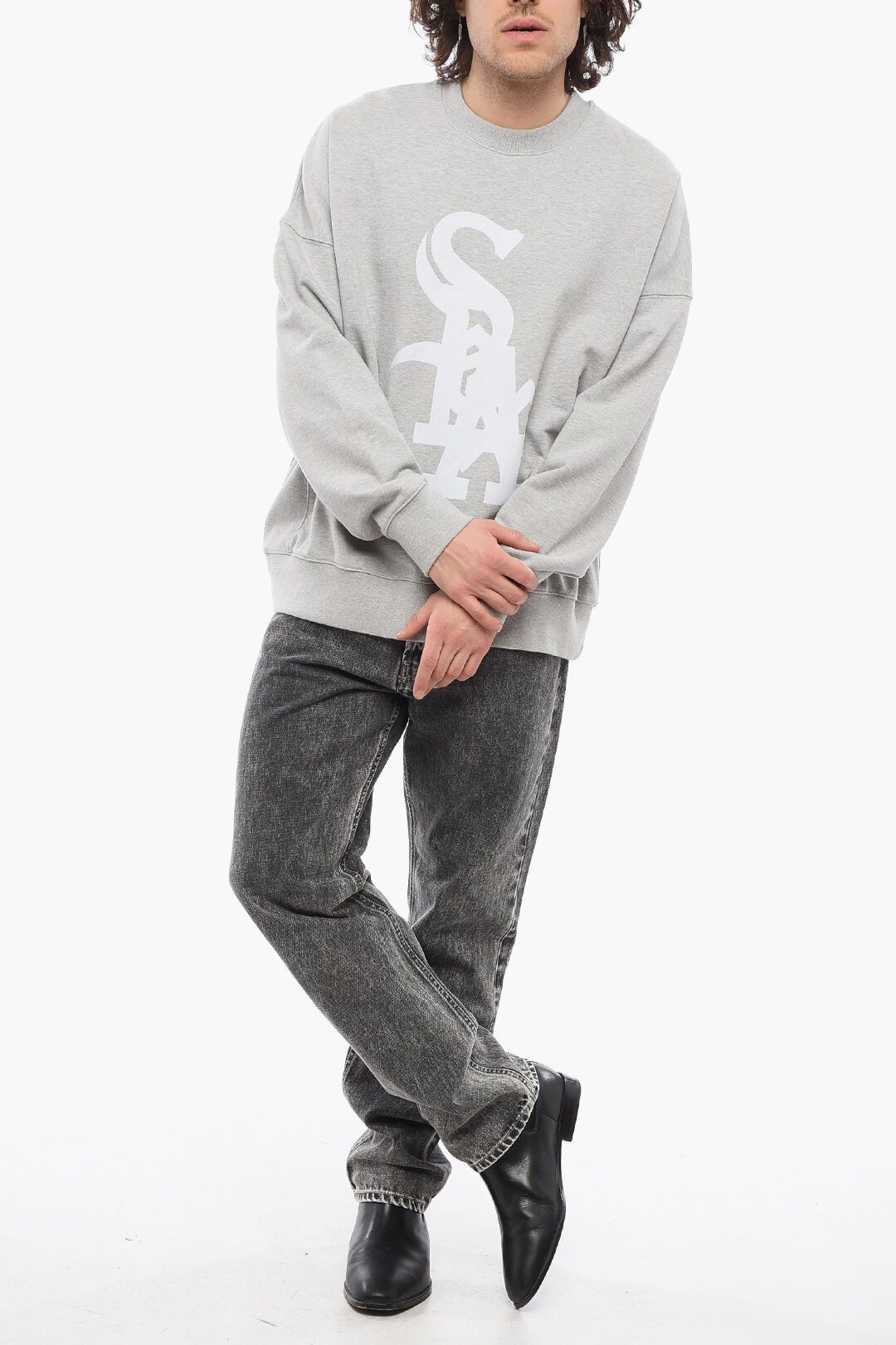 1989 STUDIO og1mm0725 Relaxed Crewneck Sweatshirt in Grey Size US S / EU 44-46 / 1 - 4 Thumbnail