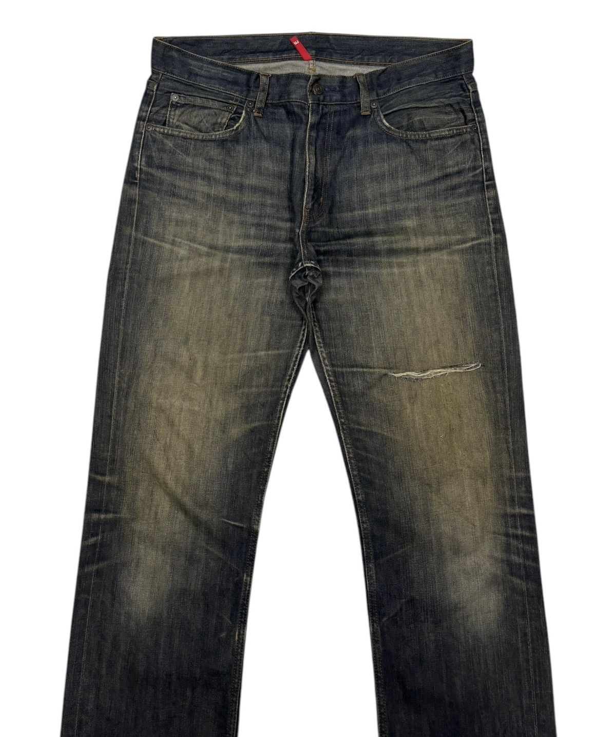 Undercover × Uniqlo DISTRESSED DENIM RUSTY MUD WASH UNIQLO UNDERCOVER STYLE JEAN Size US 36 / EU 52 - 2 Thumbnail