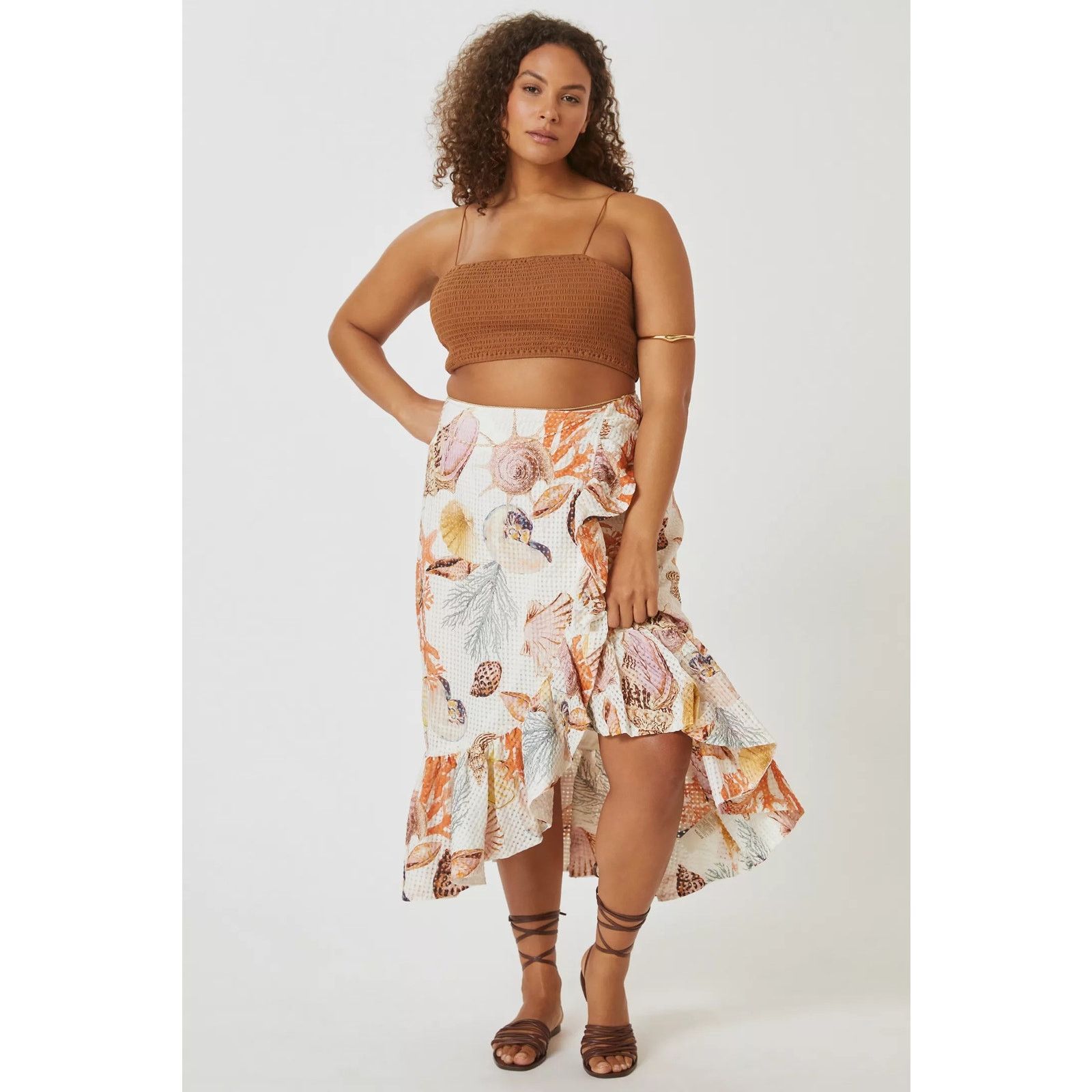 Anthropologie Anthropologie Maeve A-Line Wrap Midi Skirt $170 PLUS 16W Size 38" / US 16 / IT 52 - 2 Thumbnail
