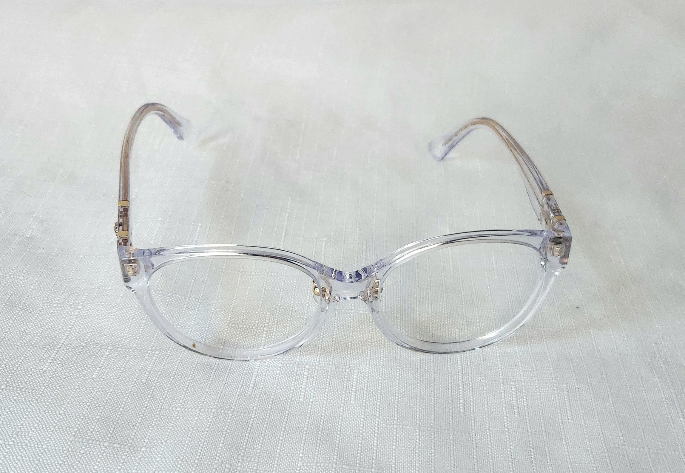 Versace Versace 3351D 148 Crystal Clear Oval Eyeglasses *No lens* Size ONE SIZE - 2 Thumbnail