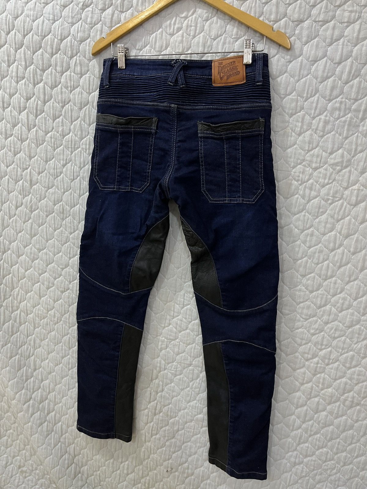 Designer (Xxxx)🔥🔥THE DEGNER CLASSIC KYOTO DENIM LEATHER BIKER PANTS Size US 30 / EU 46 - 8 Thumbnail