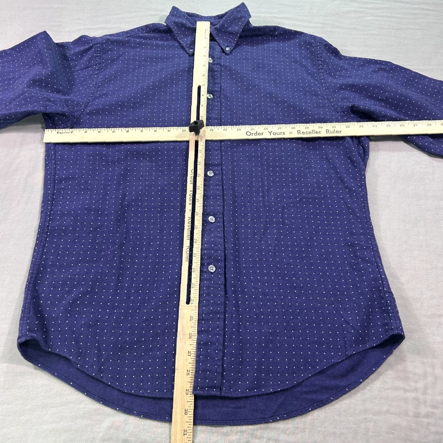Brooks Brothers Brooks Brothers Shirt Mens Button-Up Madison Blue Flannel Polka Dot Cotton Easy Care Classic Preppy Size US M / EU 48-50 / 2 - 4 Thumbnail