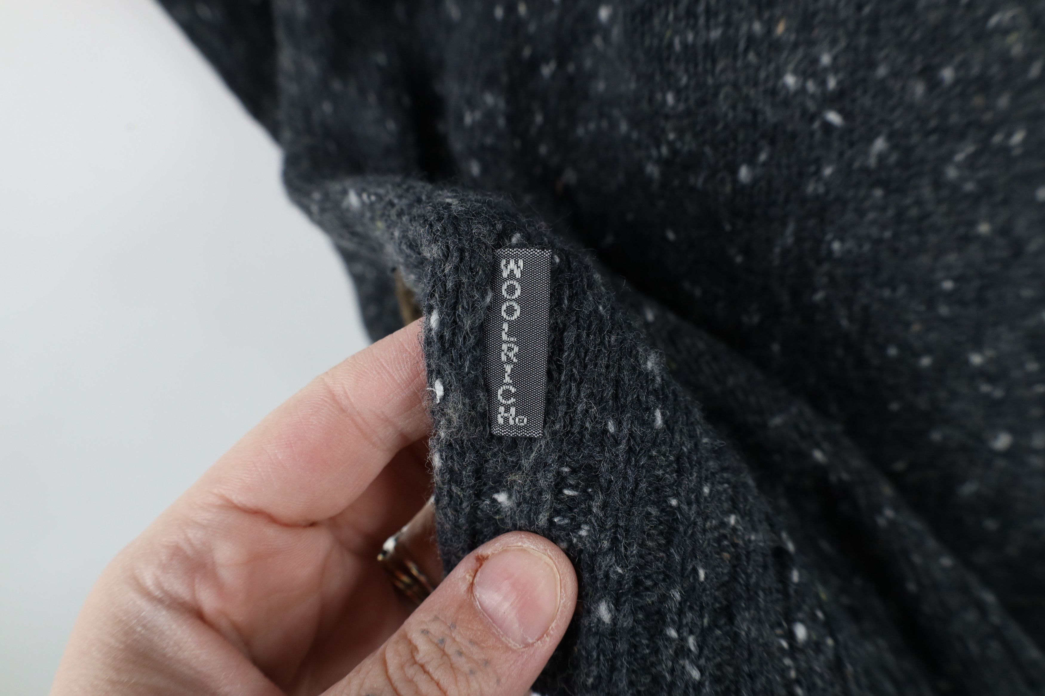 Vintage × Woolrich Woolen Mills Vintage 90s Woolrich Fleck Wool Blend Knit Full Zip Sweater Size US M / EU 48-50 / 2 - 9 Thumbnail