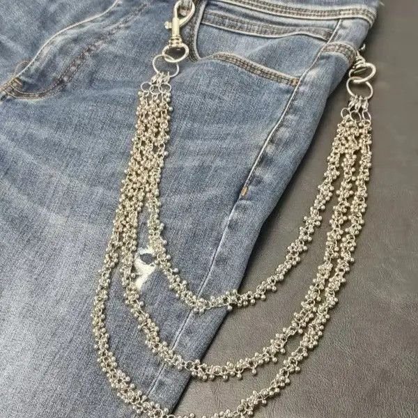 Jewelry Fukiishi x Hin Bead Flower Three Tier Silvery Pants Chain Size ONE SIZE - 8 Thumbnail