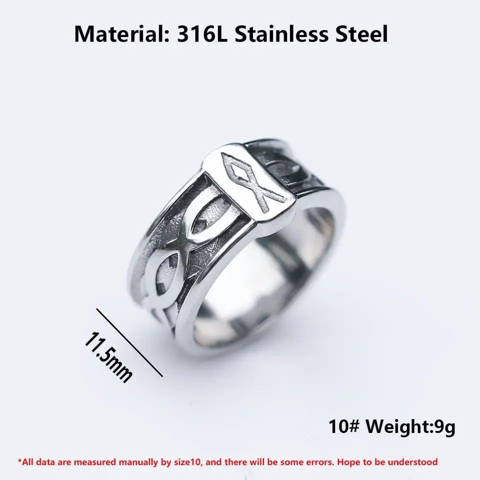 Jewelry × Vintage 316L stainless-steel rings Size ONE SIZE - 5 Thumbnail