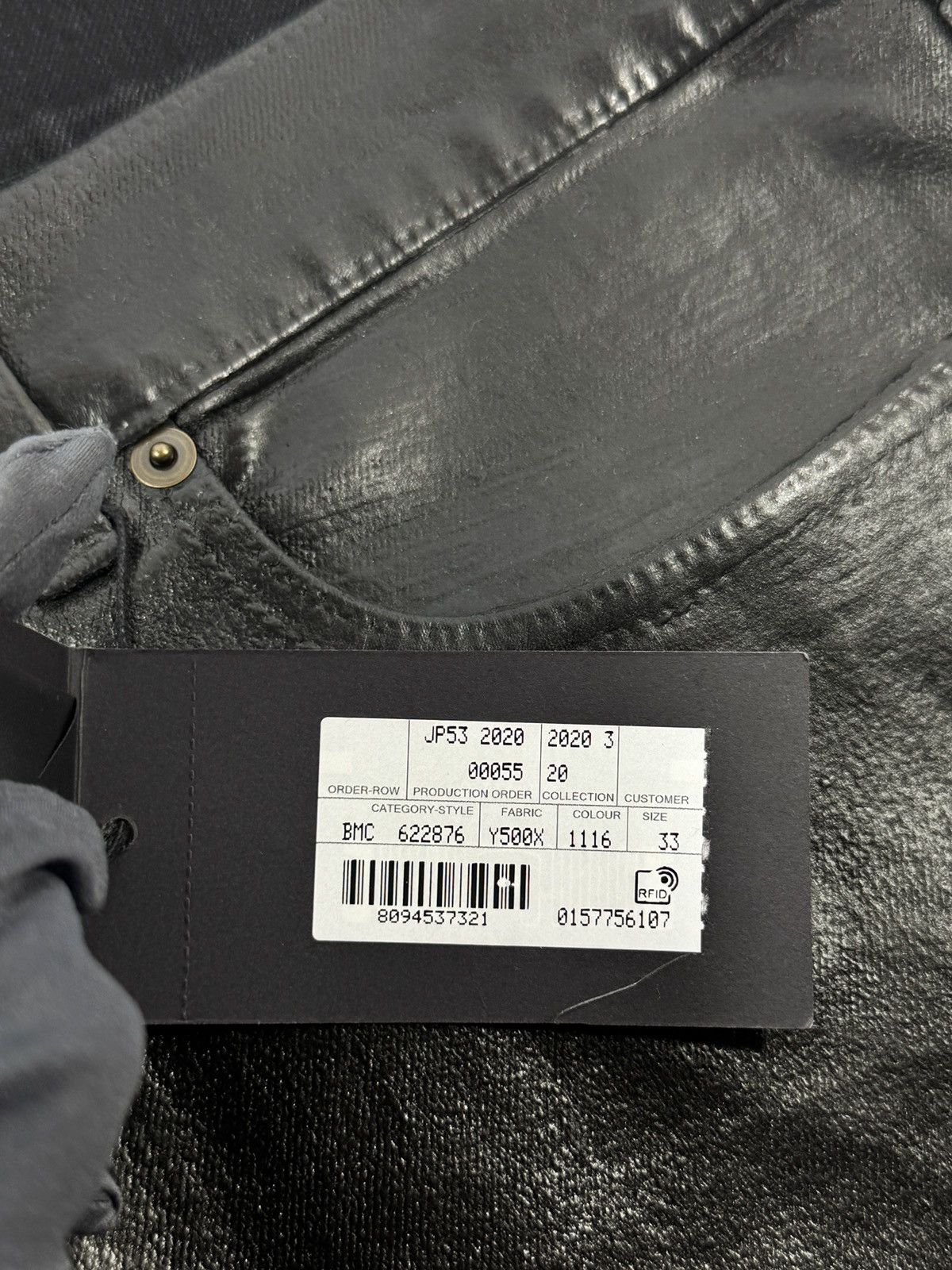 Saint Laurent Paris OIL COATED D24 DENIM JEANS Size US 33 - 6 Thumbnail