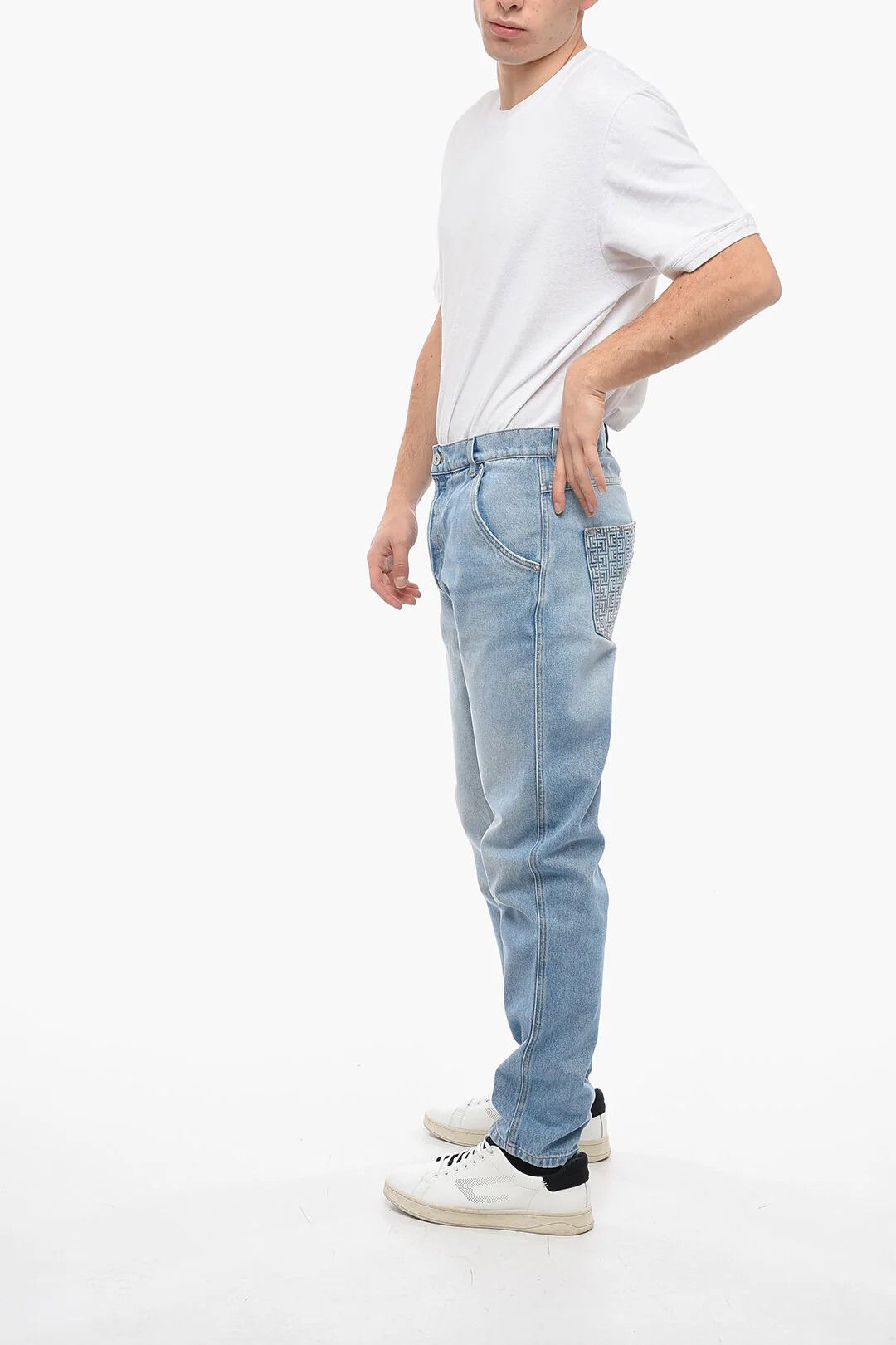 Balmain og1mm0326 Straight-Fit Jeans in Blue Size US 31 - 4 Thumbnail