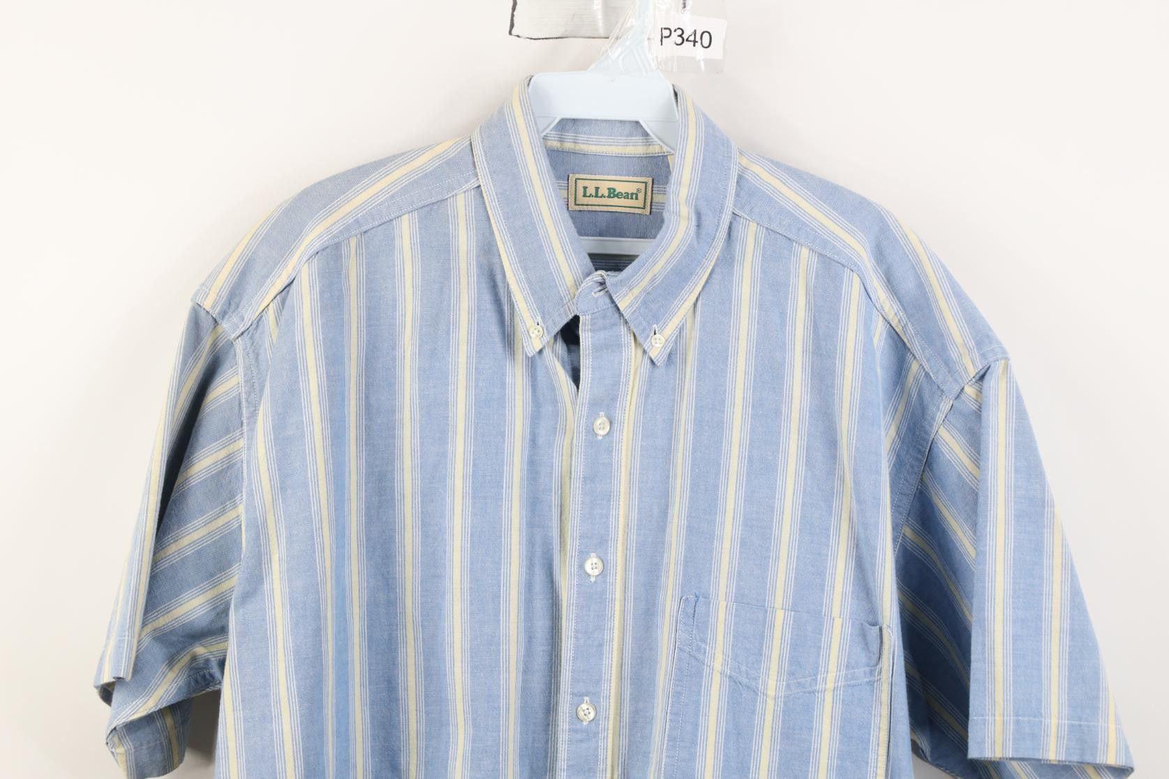 L.L. Bean Vintage 90s LL Bean Block Short Sleeve Button Down Shirt Size US L / EU 52-54 / 3 - 2 Thumbnail