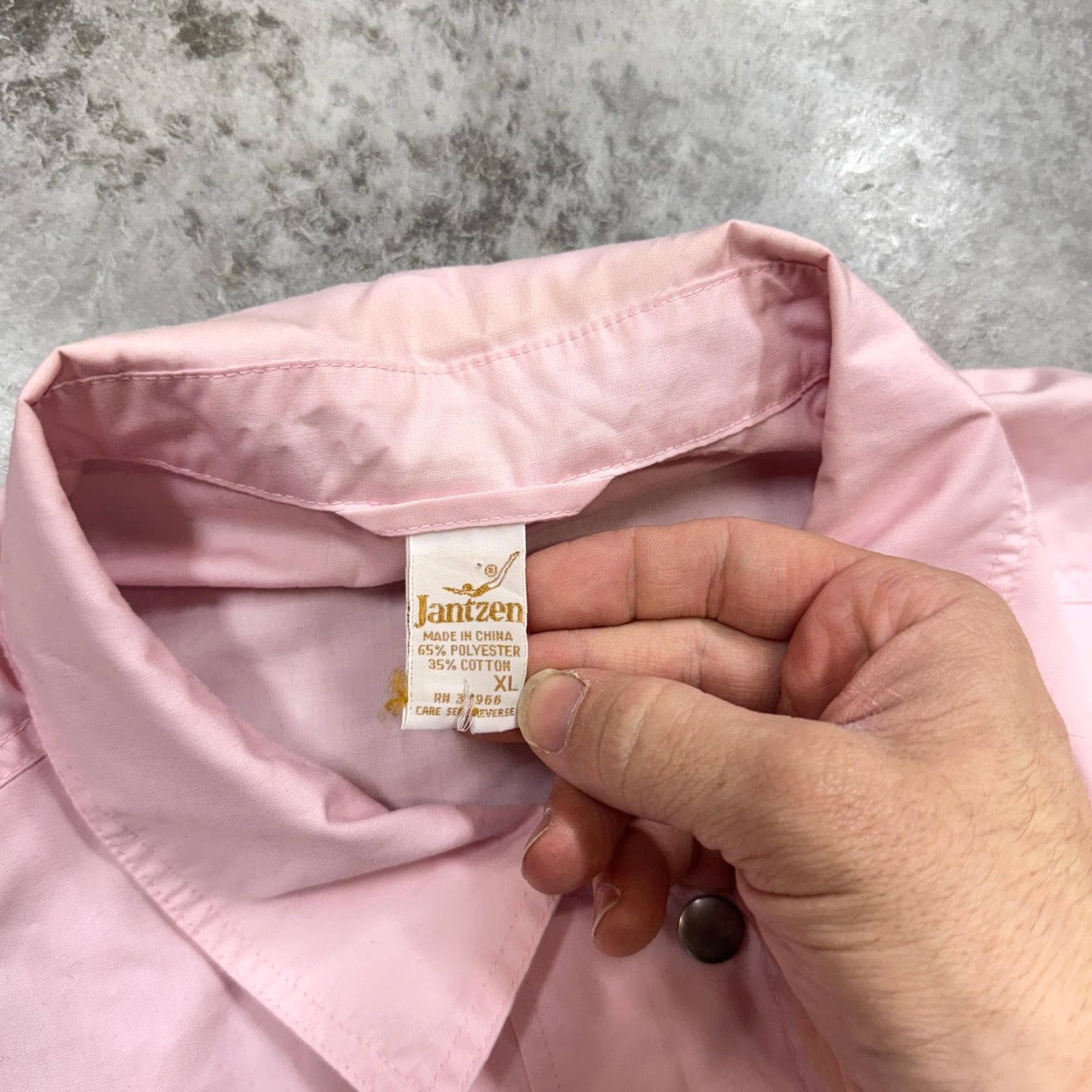 Jantzen Jantzen Jacket Mens 2XL Pink Lightweight Windbreaker Snap Pockets Elastic Hem Size US XXL / EU 58 / 5 - 3 Thumbnail