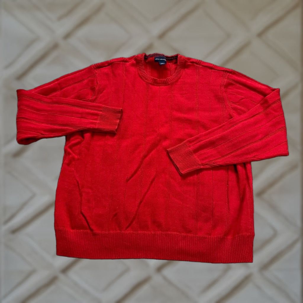 Vintage VINTAGE is not used here; use given: John Ashford Pullover Sweater Mens 2XL Red Knit Crew Neck Cotton Solid Long Sleeve Regular Fit Casual Business Size US XXL / EU 58 / 5 - 1 Thumbnail