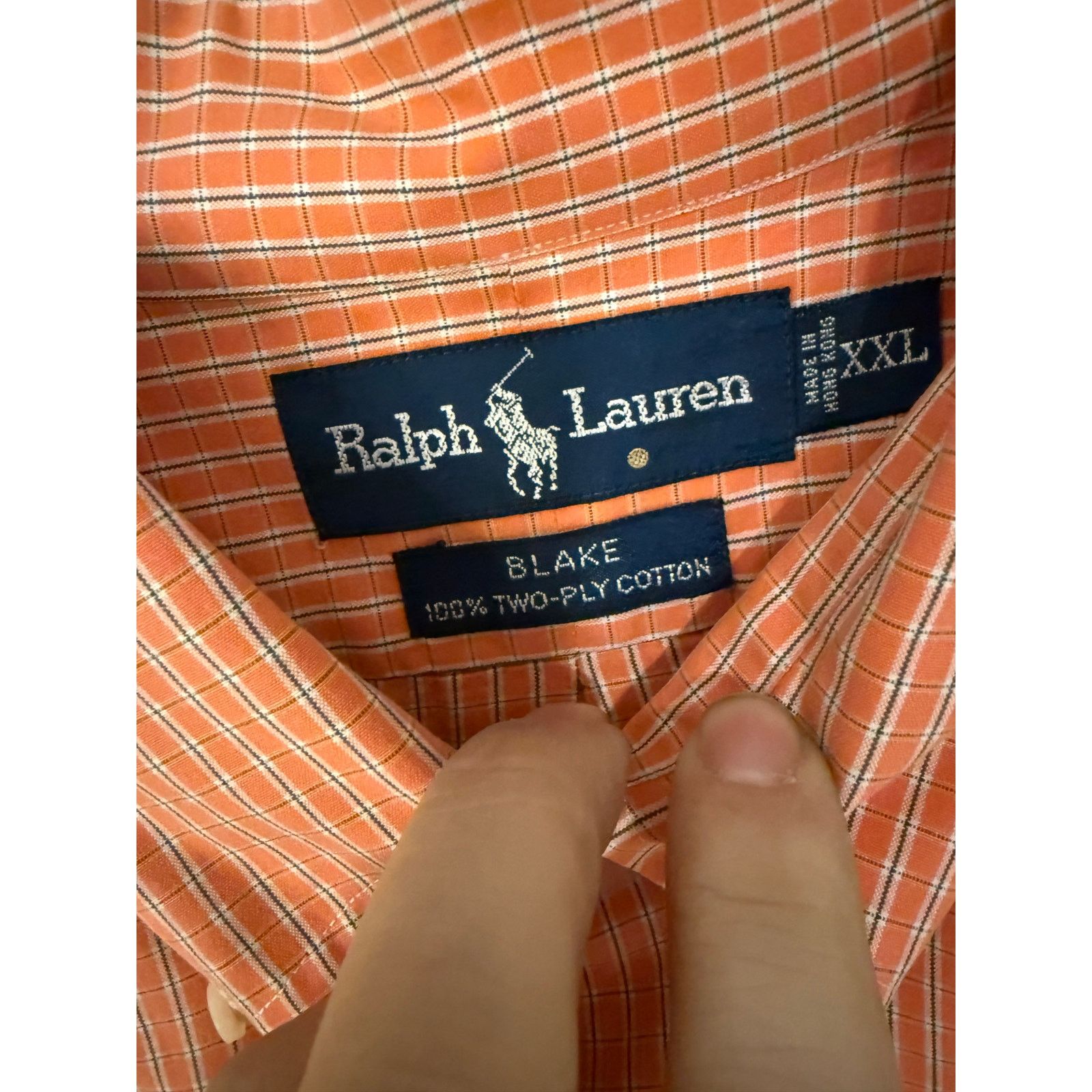 Ralph Lauren Vintage Classic Ralph Lauren Men's Orange Check Shirt - XXL Size US XXL / EU 58 / 5 - 3 Thumbnail