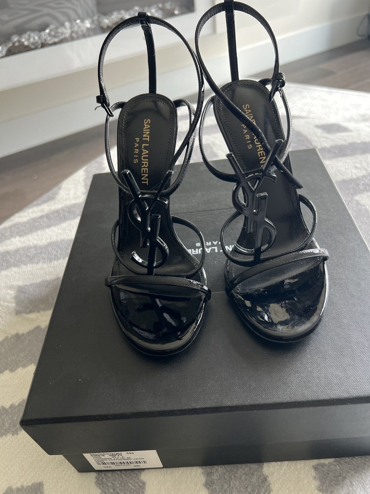 Saint Laurent Paris Saint Laurent Cassandra open toe sandals Size US 5.5 / IT 35.5 - 1 Thumbnail