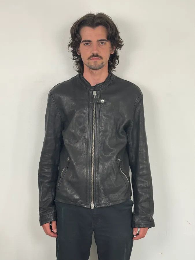 Emporio Armani SS2012 Emporio Armani Black Leather Biker Jacket Size US M / EU 48-50 / 2 - 3 Thumbnail