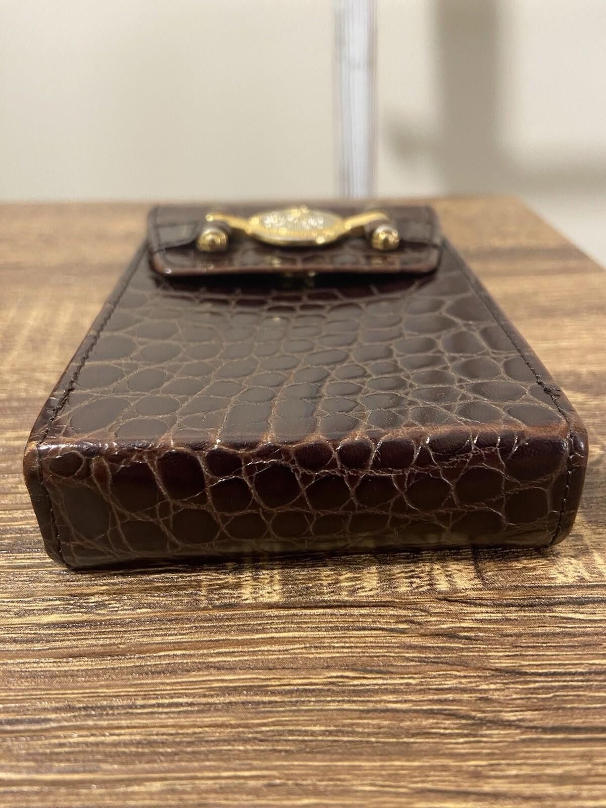 Versace 2piece Versace Sunburst black leather + croc cigarette case Size ONE SIZE - 5 Thumbnail