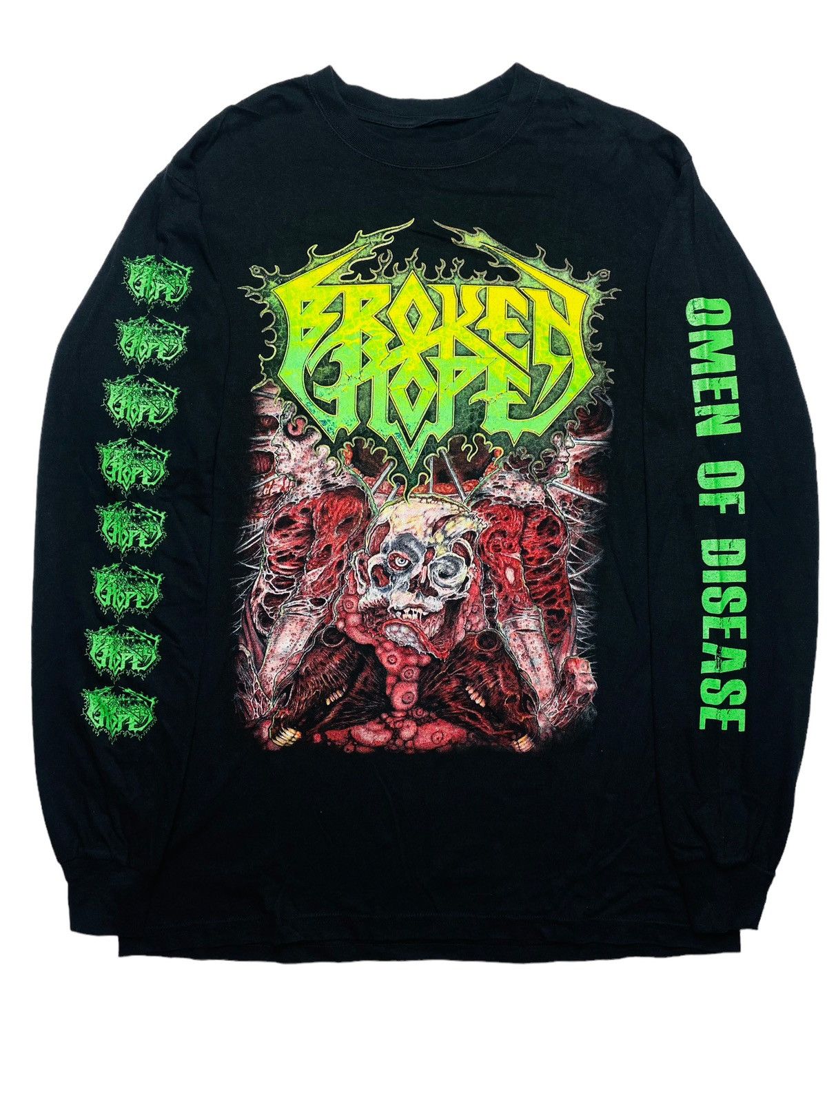 image of Band Tees x Vintage 2000S Broken Hope - Metal Longsleeve in Black, Men's (Size Medium)