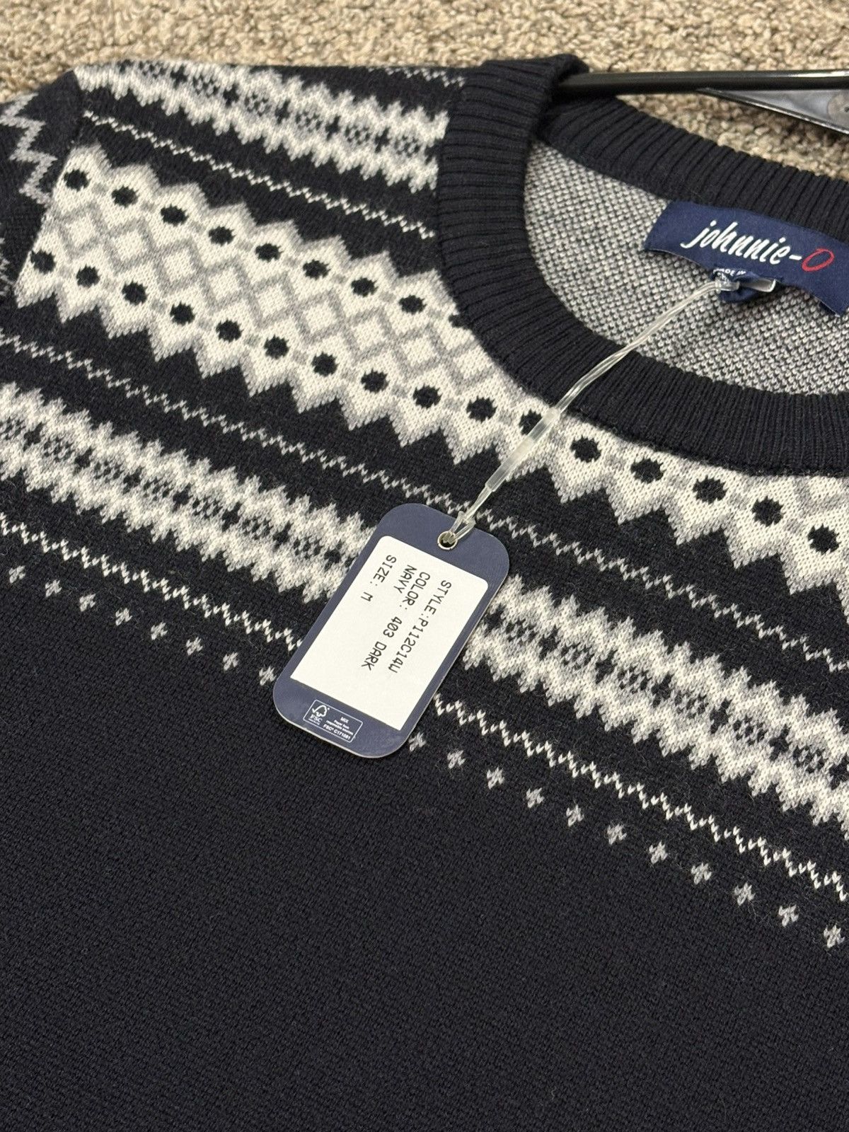 johnnie-O Johnnie-O Sweater Men’s Size Medium Wool Crewneck Navy Blue Size US M / EU 48-50 / 2 - 6 Thumbnail