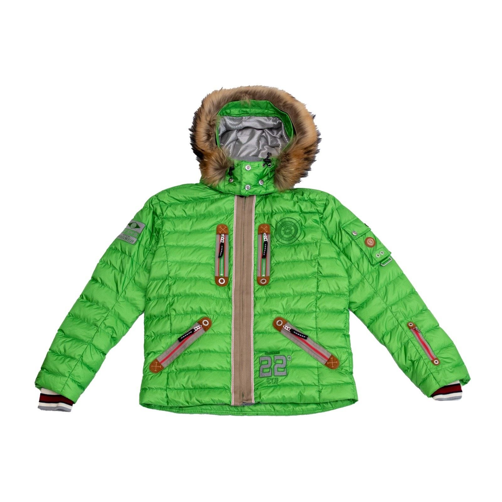 Bogner Bogner Mens Ski Jacket Green Down Fur Hood Sports Coat Sz M Size US M / EU 48-50 / 2 - 1 Thumbnail