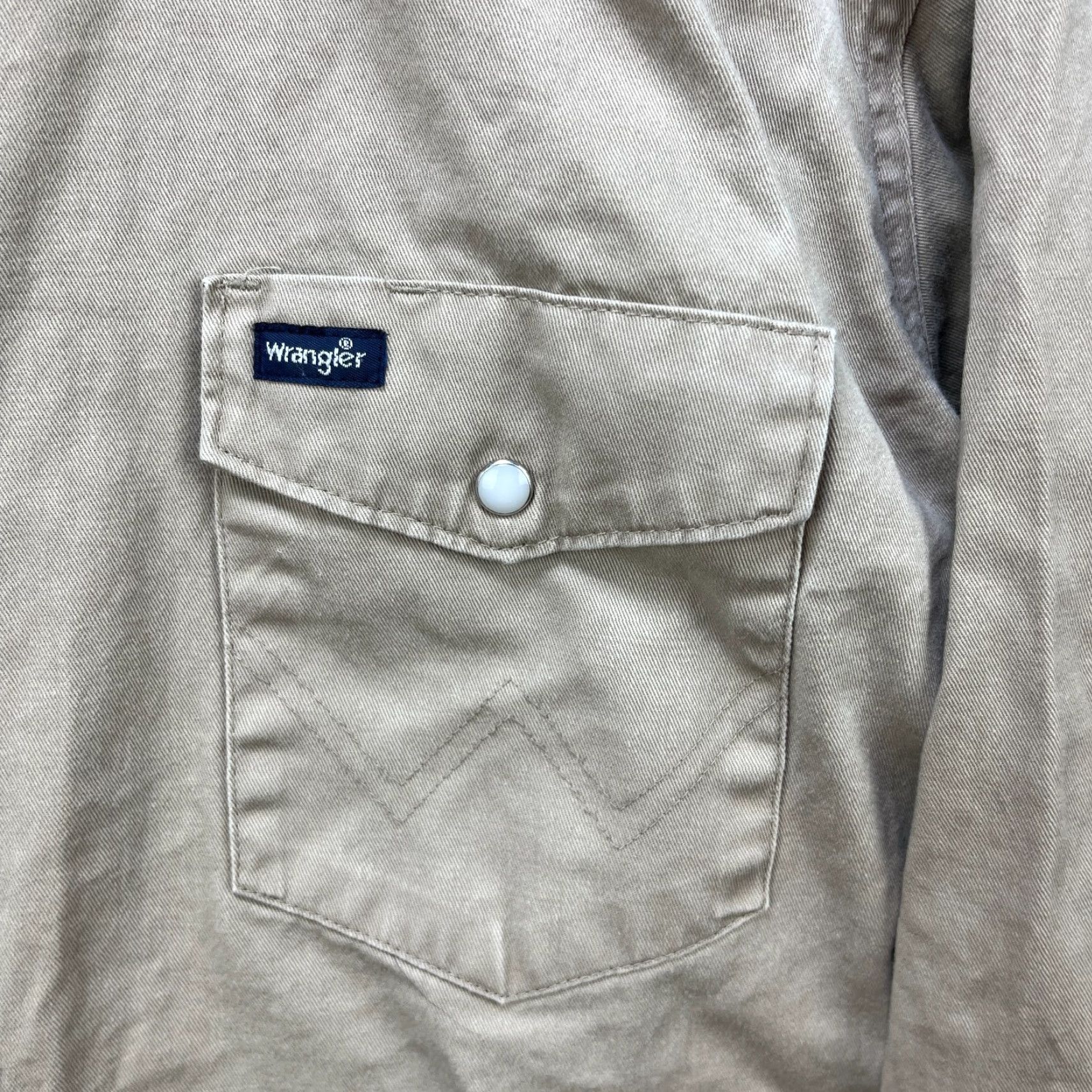 Wrangler VINTAGE Wrangler Shirt 90s Long Sleeve Button-Up Denim XL Brown Snap Mens Size US XL / EU 56 / 4 - 3 Thumbnail