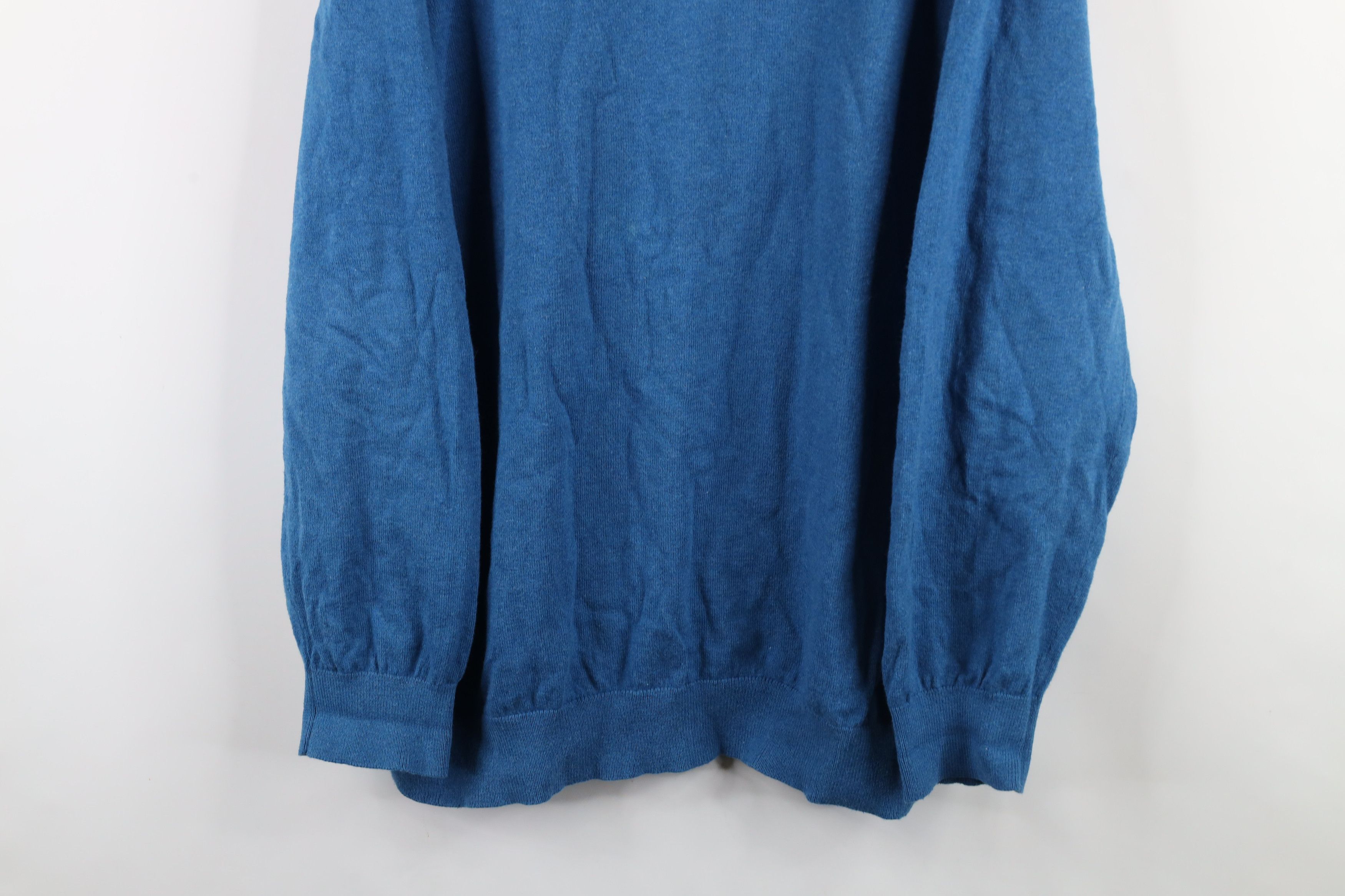 L.L. Bean × Vintage Vintage Y2K LL Bean Cotton Cashmere Blend Knit Sweater Blue Size US XXL / EU 58 / 5 - 3 Thumbnail