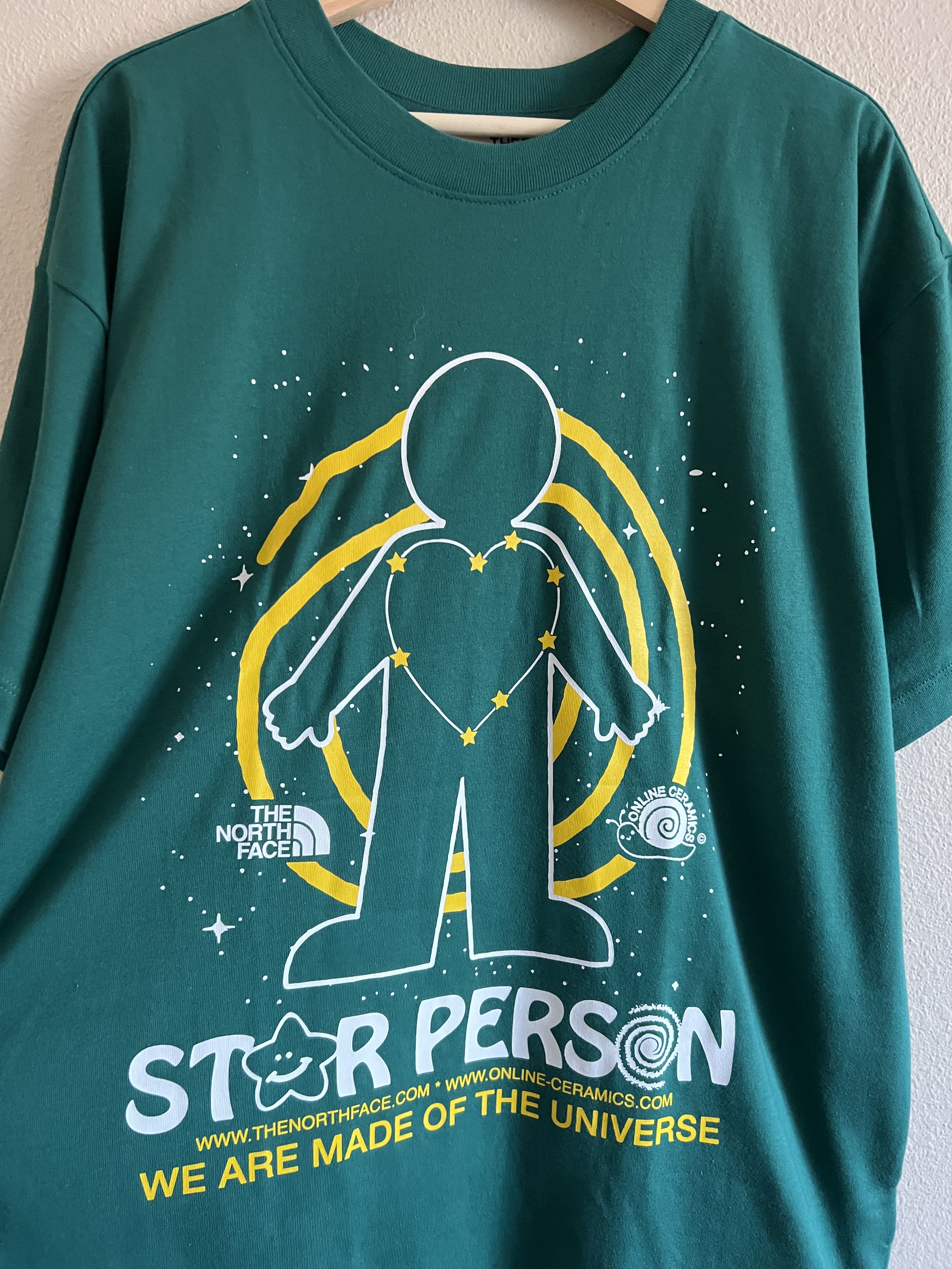 Online Ceramics × The North Face Online Ceramics The North Face Star Person Tee in Green Size US M / EU 48-50 / 2 - 2 Thumbnail