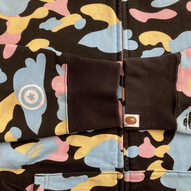 Bape BAPE Multi Camo 2nd Shark Full Zip Hoodie CANDY CAMO APE Size US M / EU 48-50 / 2 - 6 Thumbnail