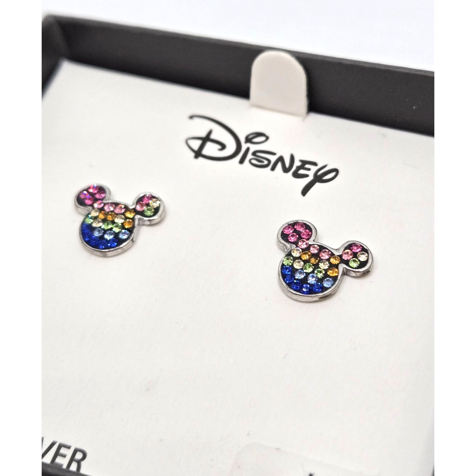 Disney NEW Disney Sterling Silver Mickey MultiColor Crystal Earring Size ONE SIZE - 2 Thumbnail