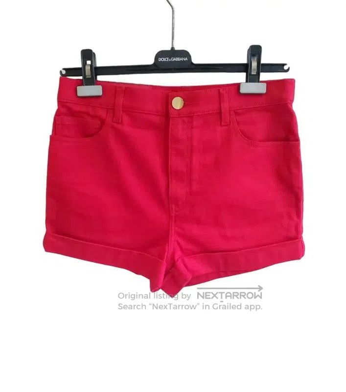 Valentino Valentino Red Cotton Women's Shorts . Size 27" / US 4 / IT 40 - 1 Thumbnail
