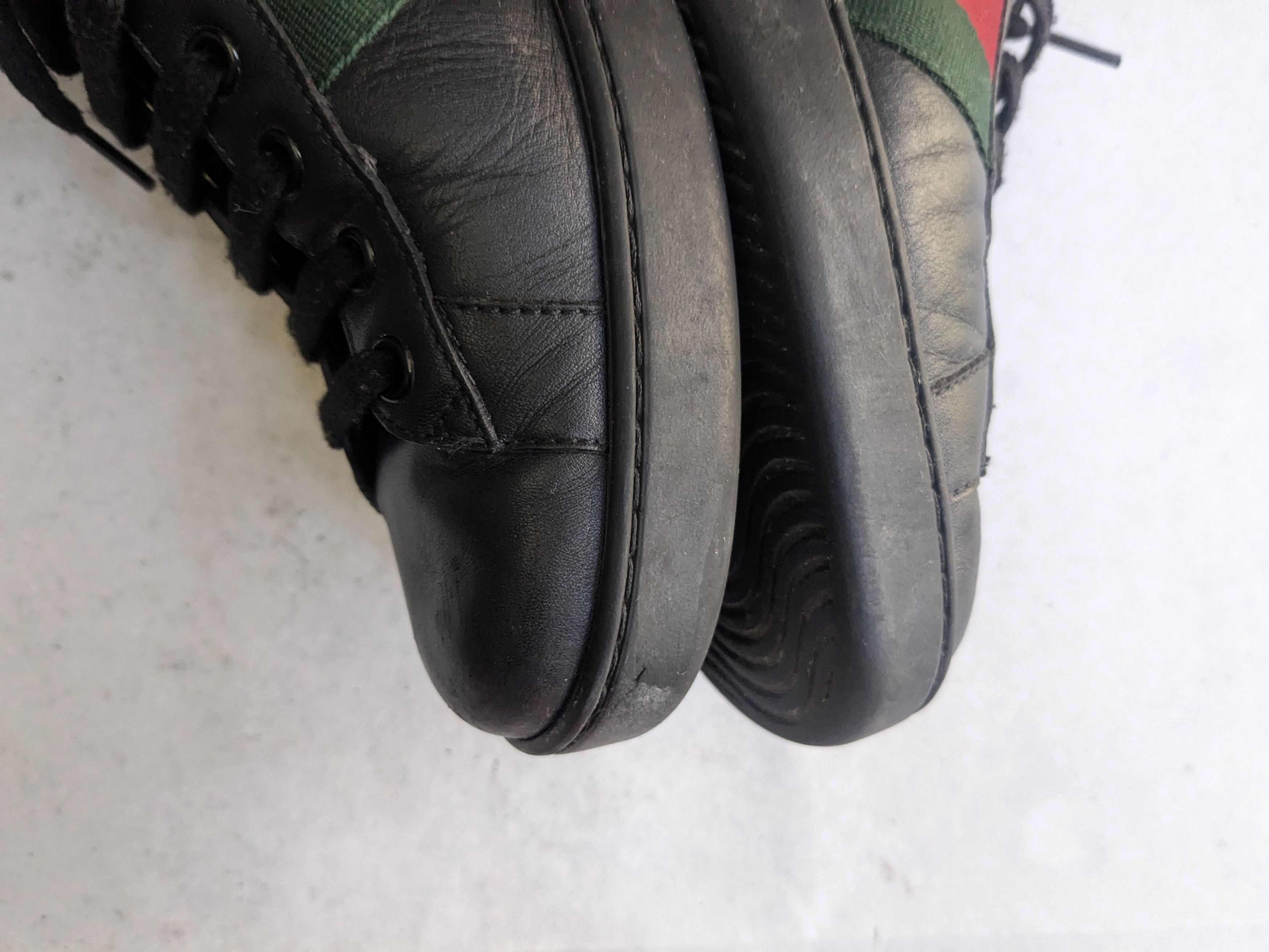 Gucci Gucci Ace Sneakers Black 9 Web Leather Low Tops Size US 9 / EU 42 - 12 Thumbnail