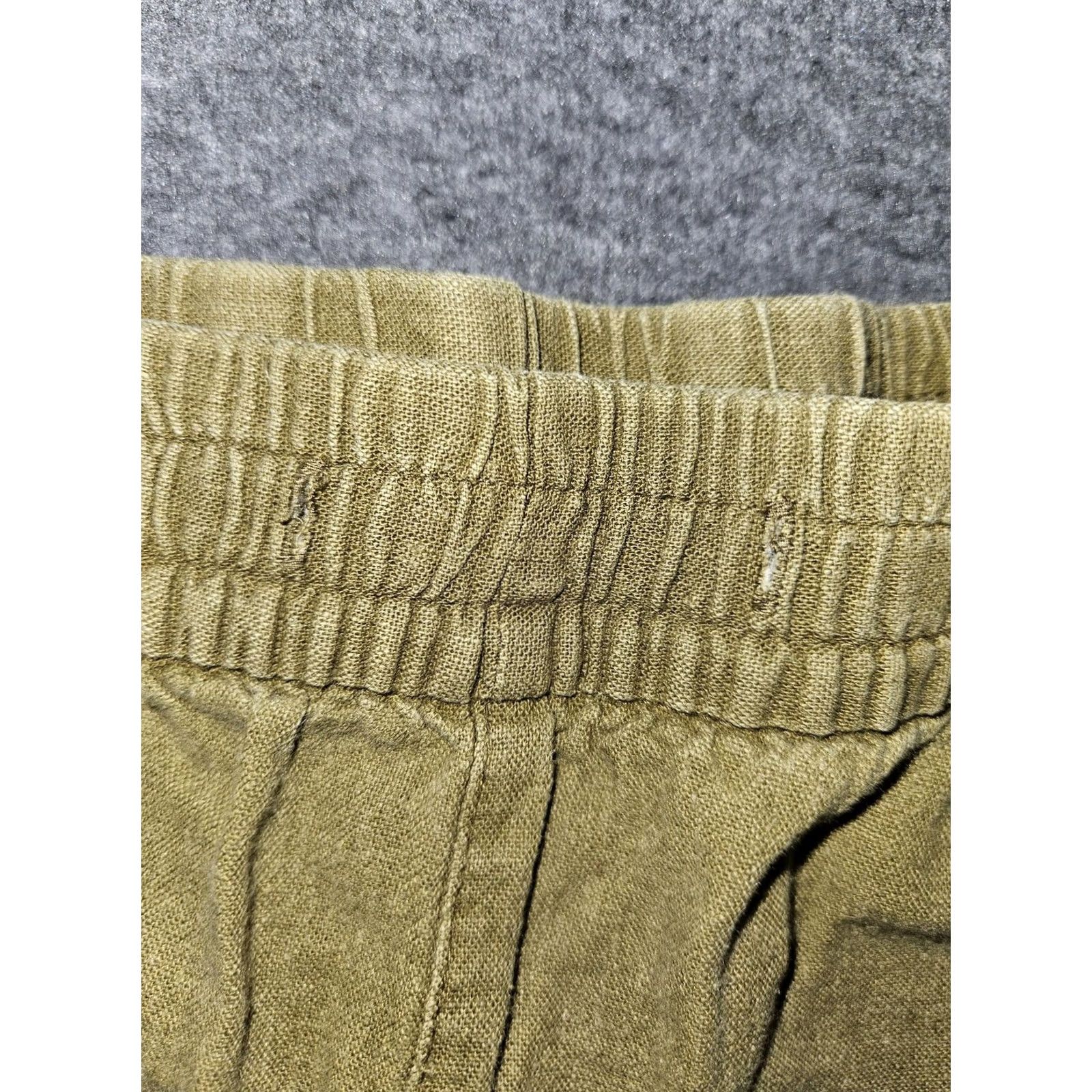 Old Navy Old Navy Shorts Womens Medium Linen Blend Elastic Waist Casual Pockets Green Size 32" / US 10 / IT 46 - 6 Thumbnail