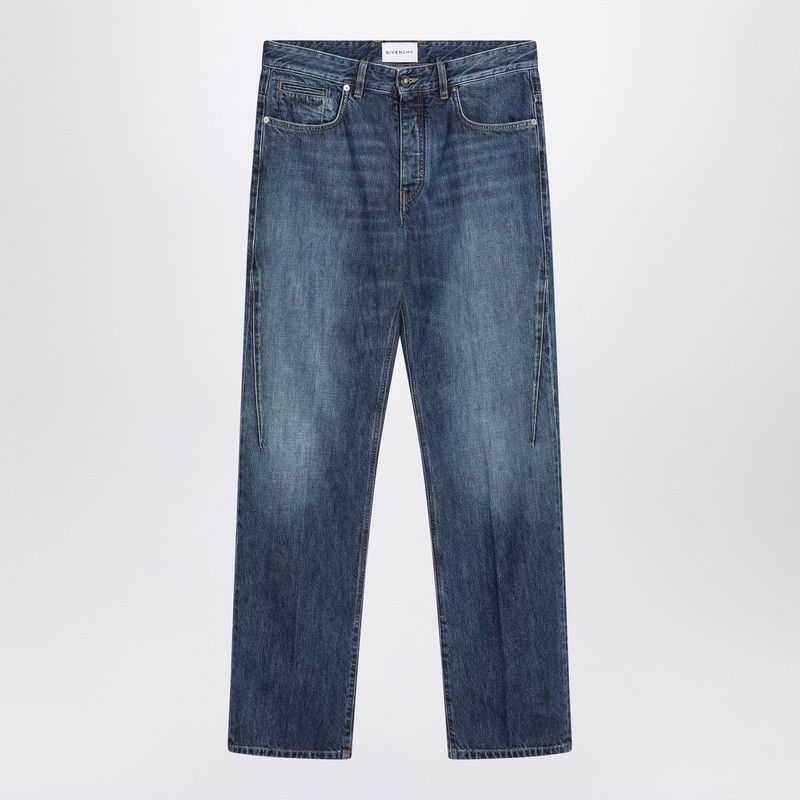 Givenchy Straight Jeans Dark Blue Washed Effect